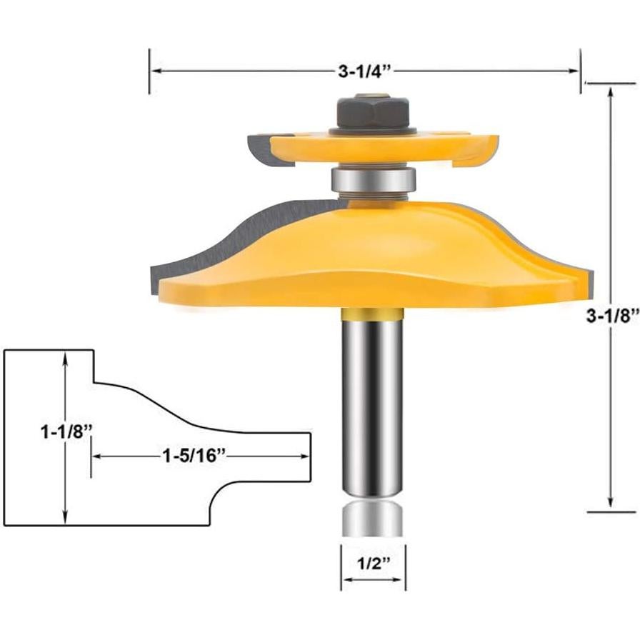 Juego de Brocas de Router LEATBUY 3 Pcs 12.7mm Carburo
