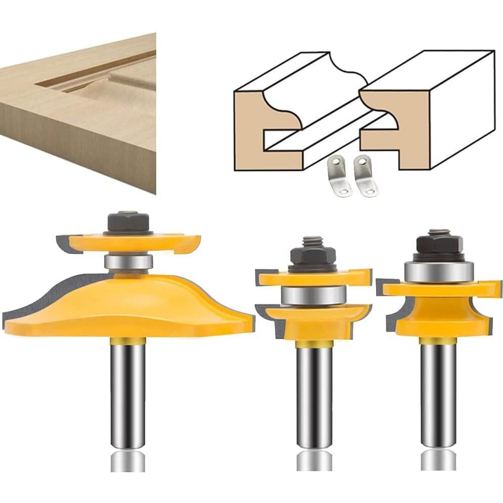 Juego de Brocas de Router LEATBUY 3 Pcs 12.7mm Carburo