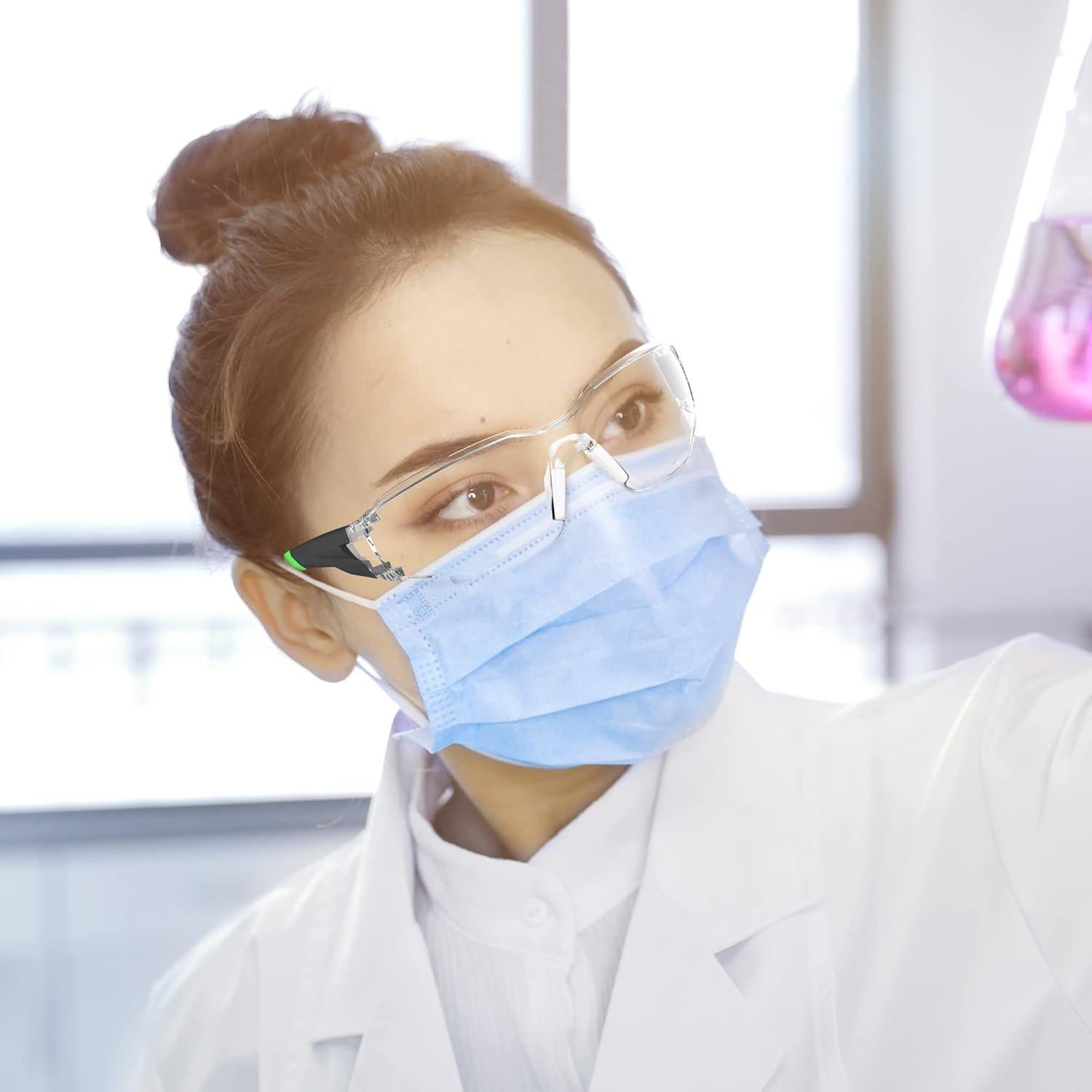 Gafas de Seguridad TOREGE Antivaho y Ajustables para Ojos