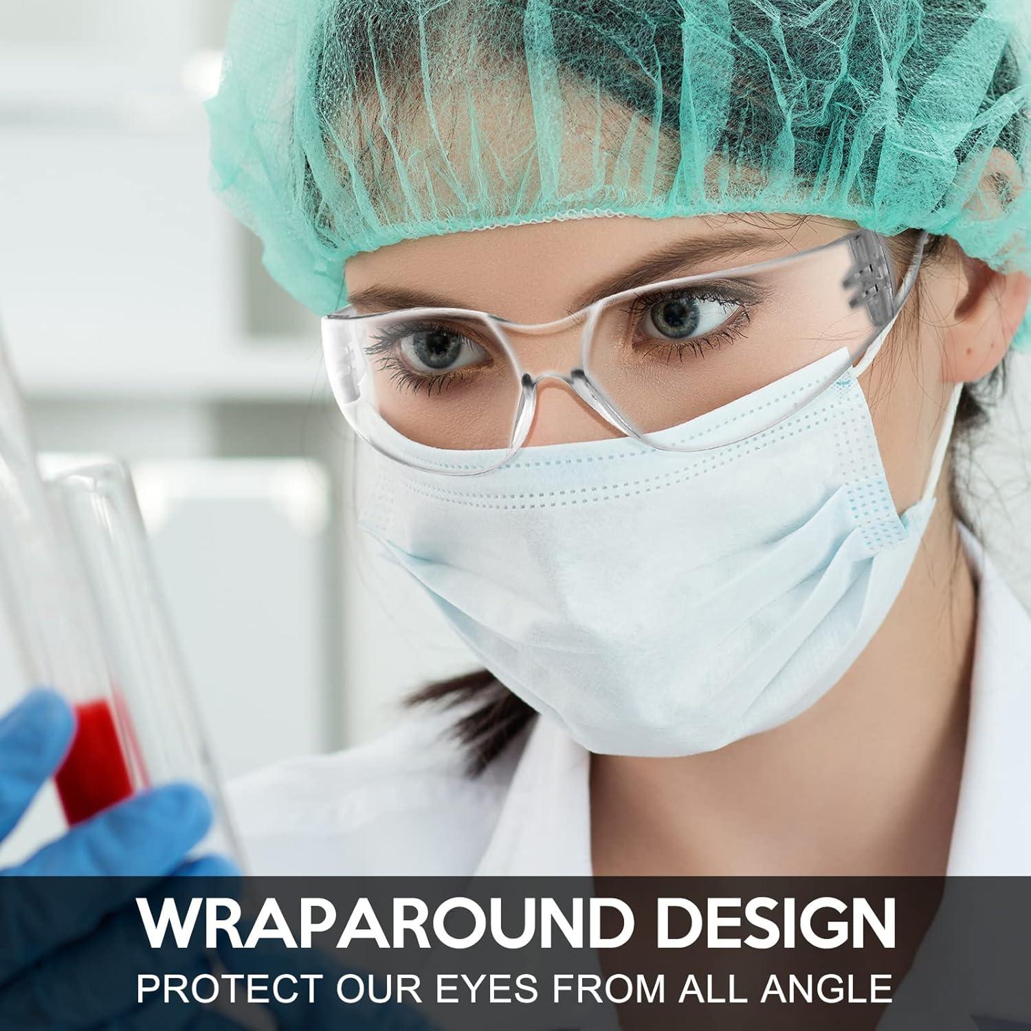 Paquete de 48 Gafas de Seguridad Transparentes Policarbonato