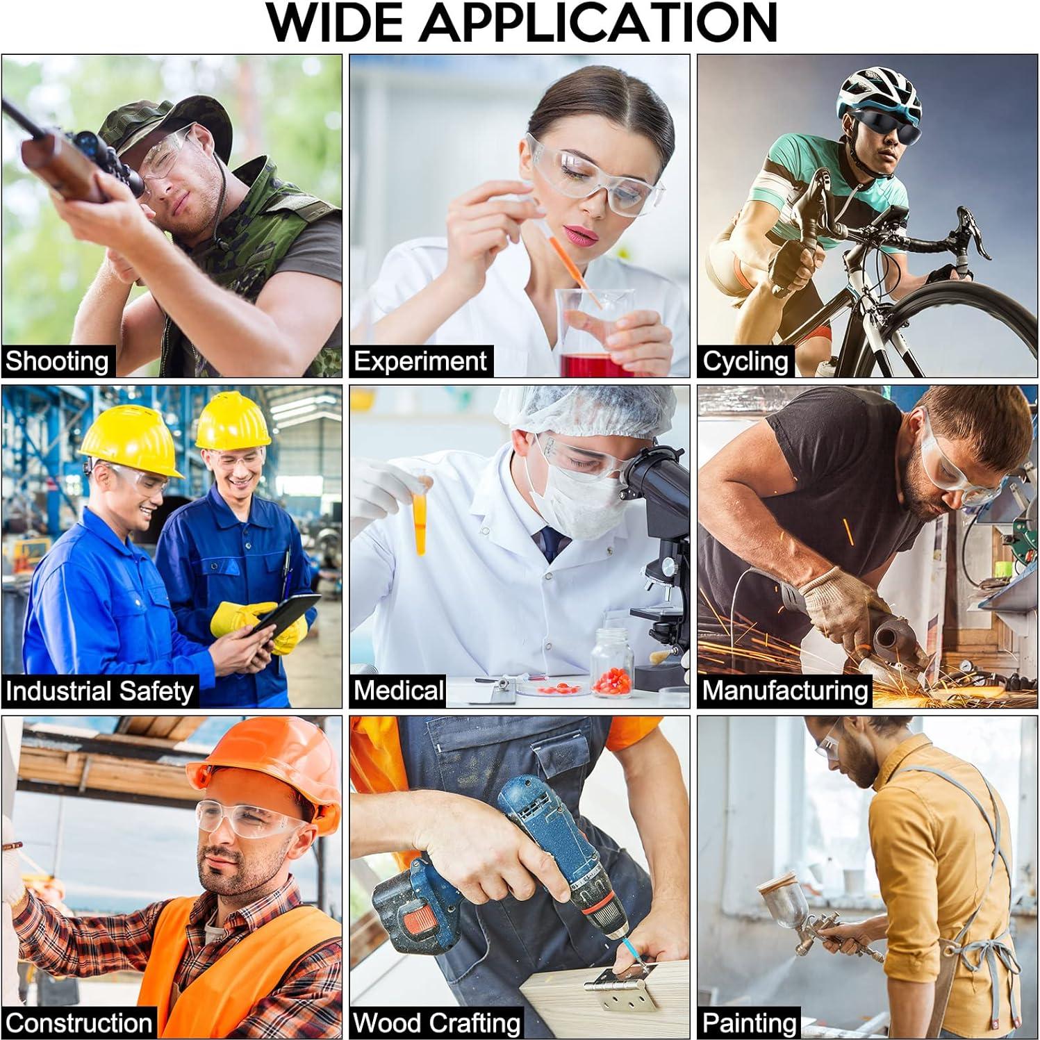 Paquete de 48 Gafas de Seguridad Transparentes Policarbonato