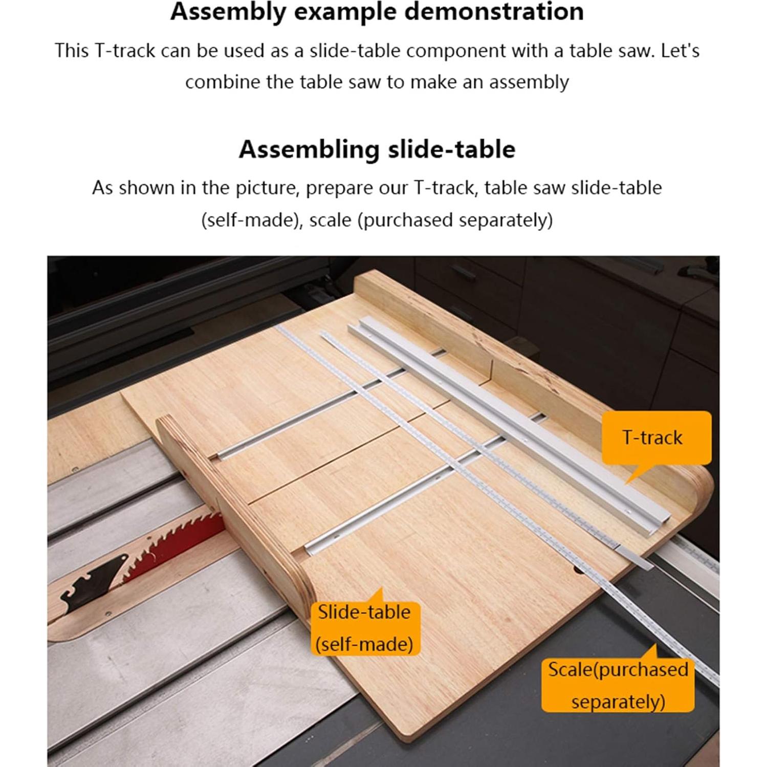 Riel de Inglete Tipo T 45mm Aluminio PerGar 1000mm Plateado
