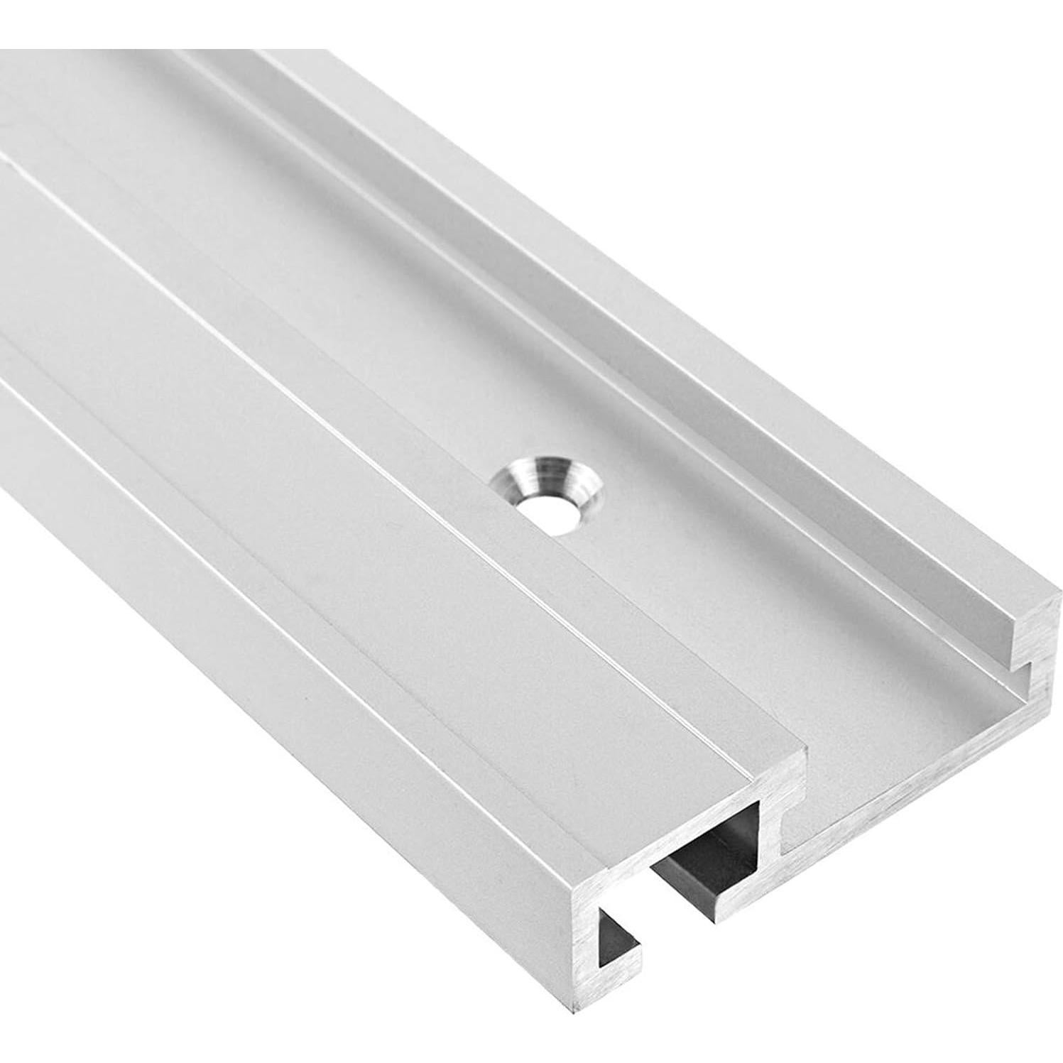 Riel de Inglete Tipo T 45mm Aluminio PerGar 1000mm Plateado