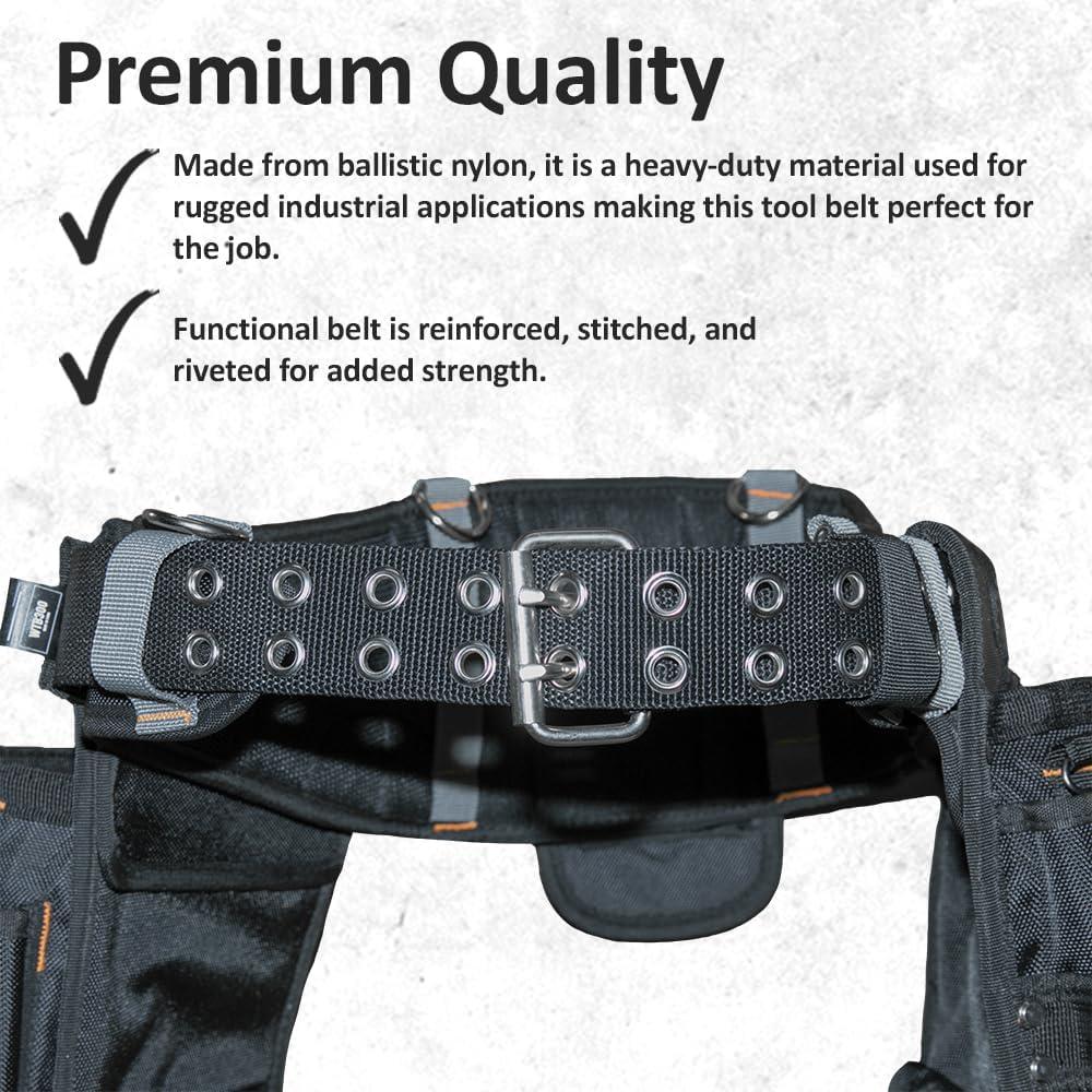 Cinturón de Herramientas WOLF WTB300 Reforzado con 29 Bolsillos