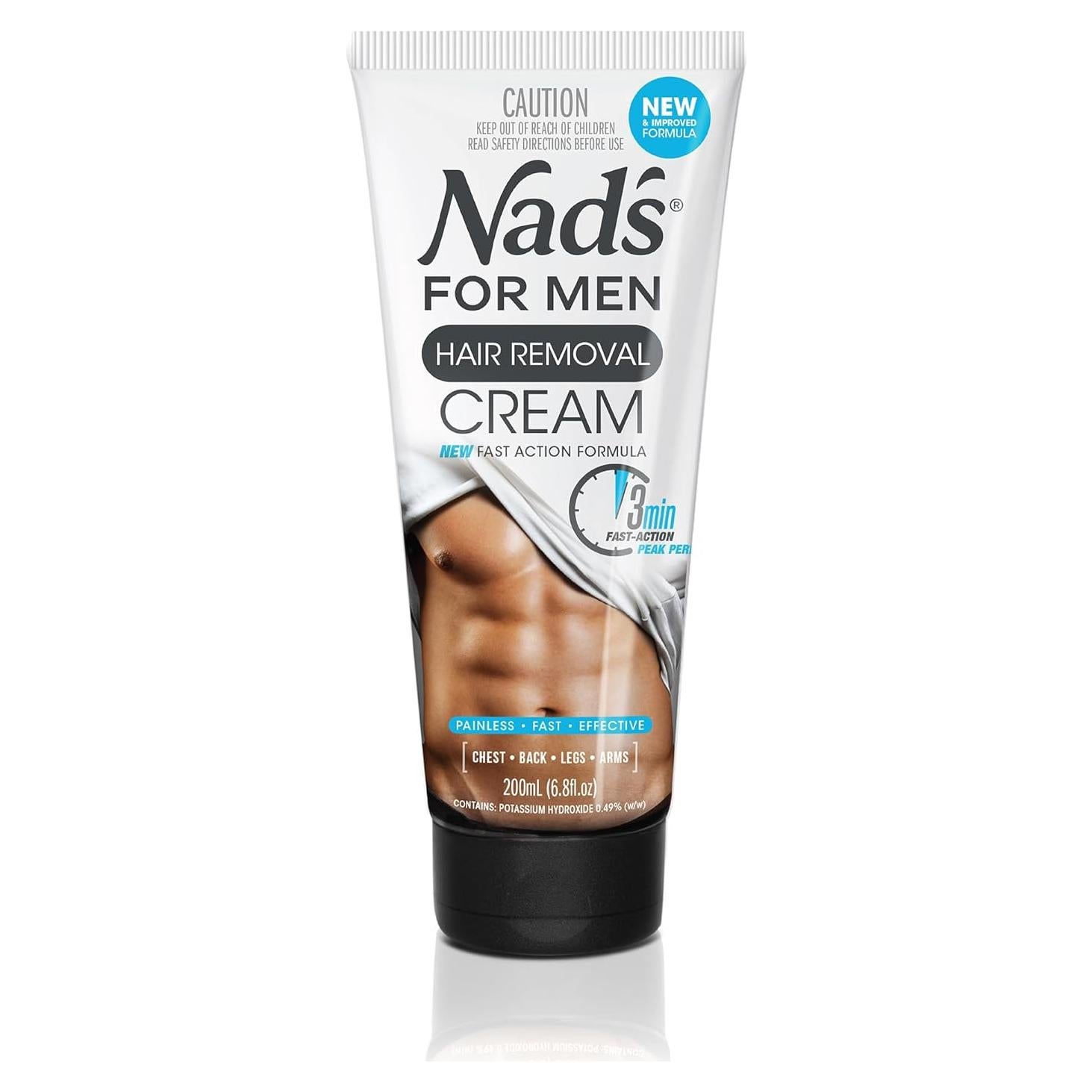 Crema Depilatoria Nad's Para Hombres 200 ml - Indolora y Rápida