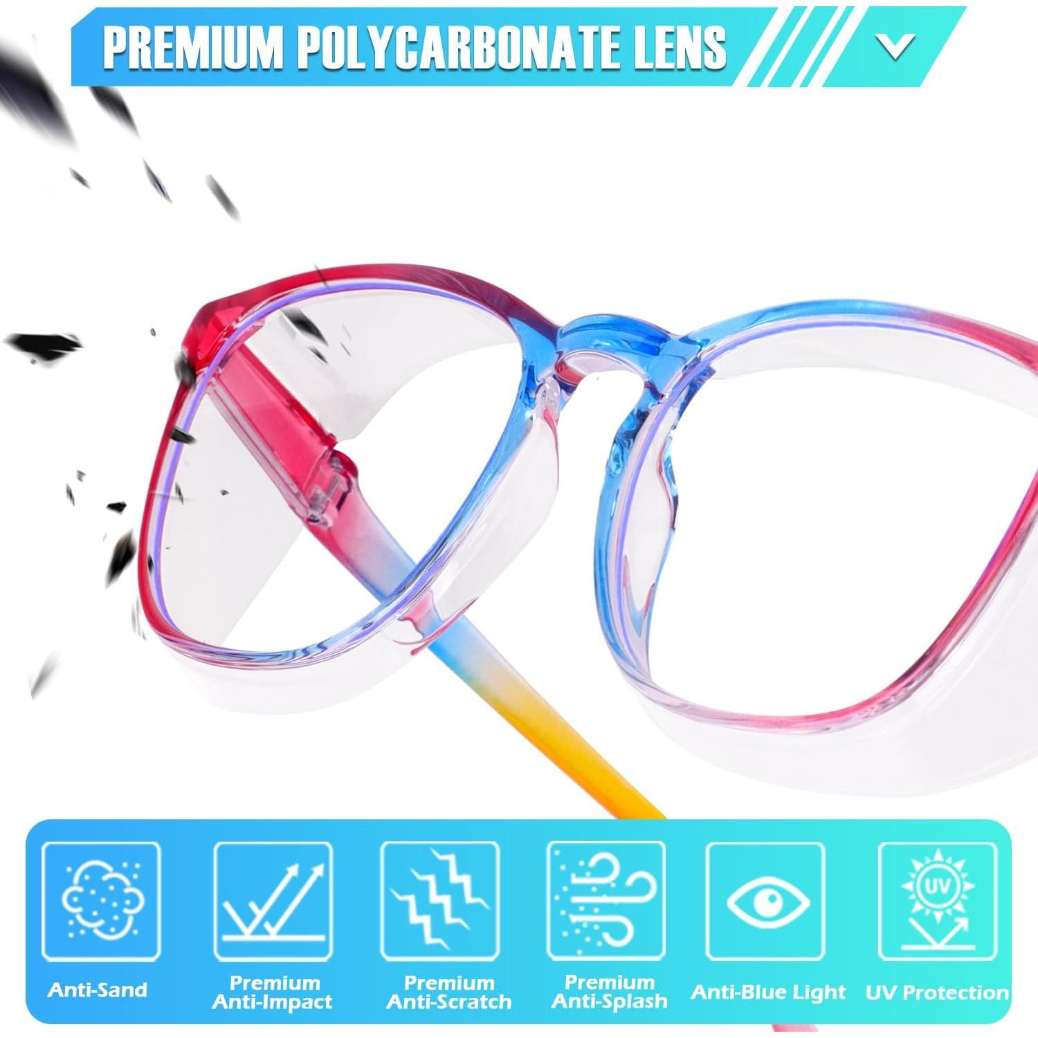 Paquete de 4 Gafas de Seguridad YENPK Anti Niebla UV Azul