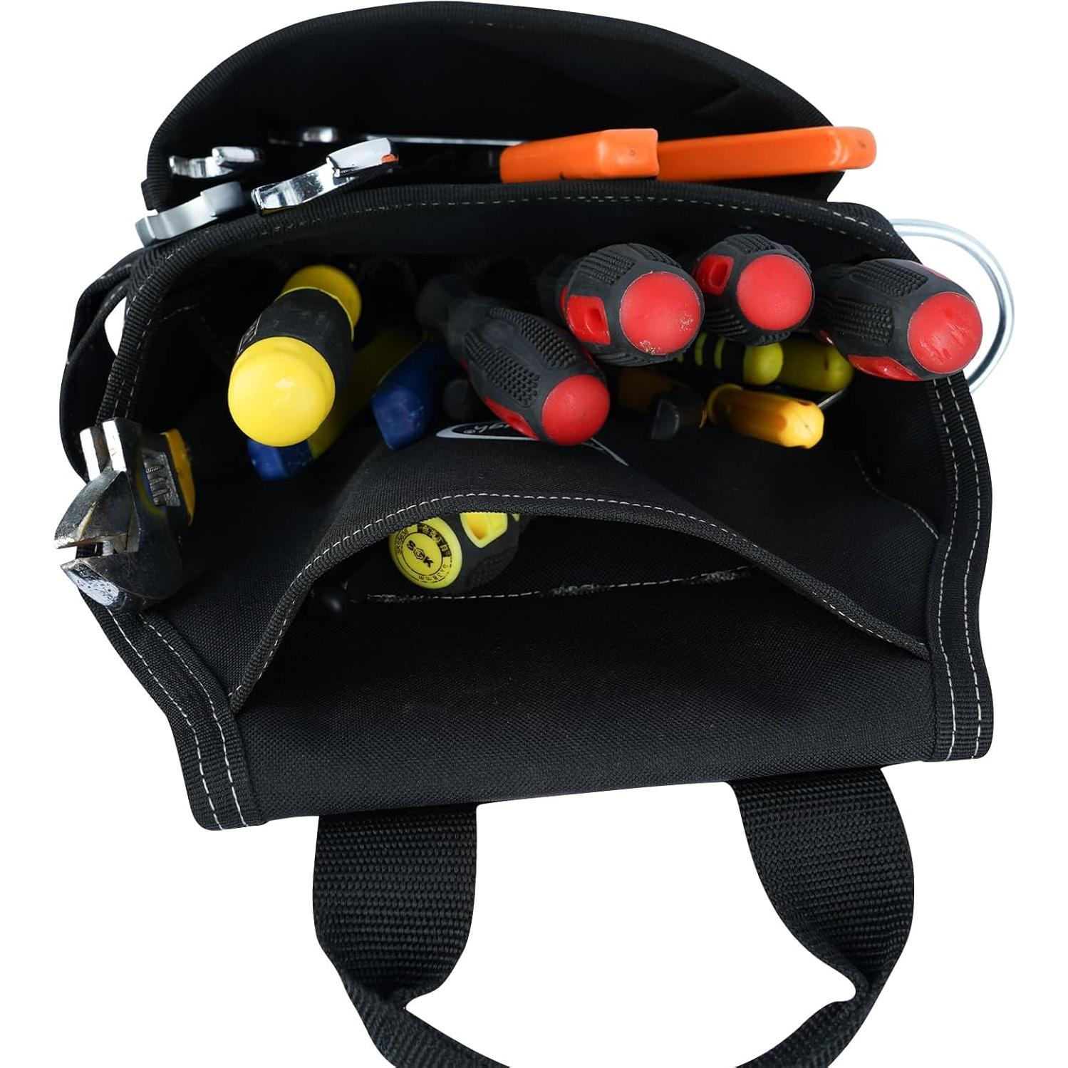 Cinturón de herramientas MELOTOUGH con tirantes y 26 bolsillos