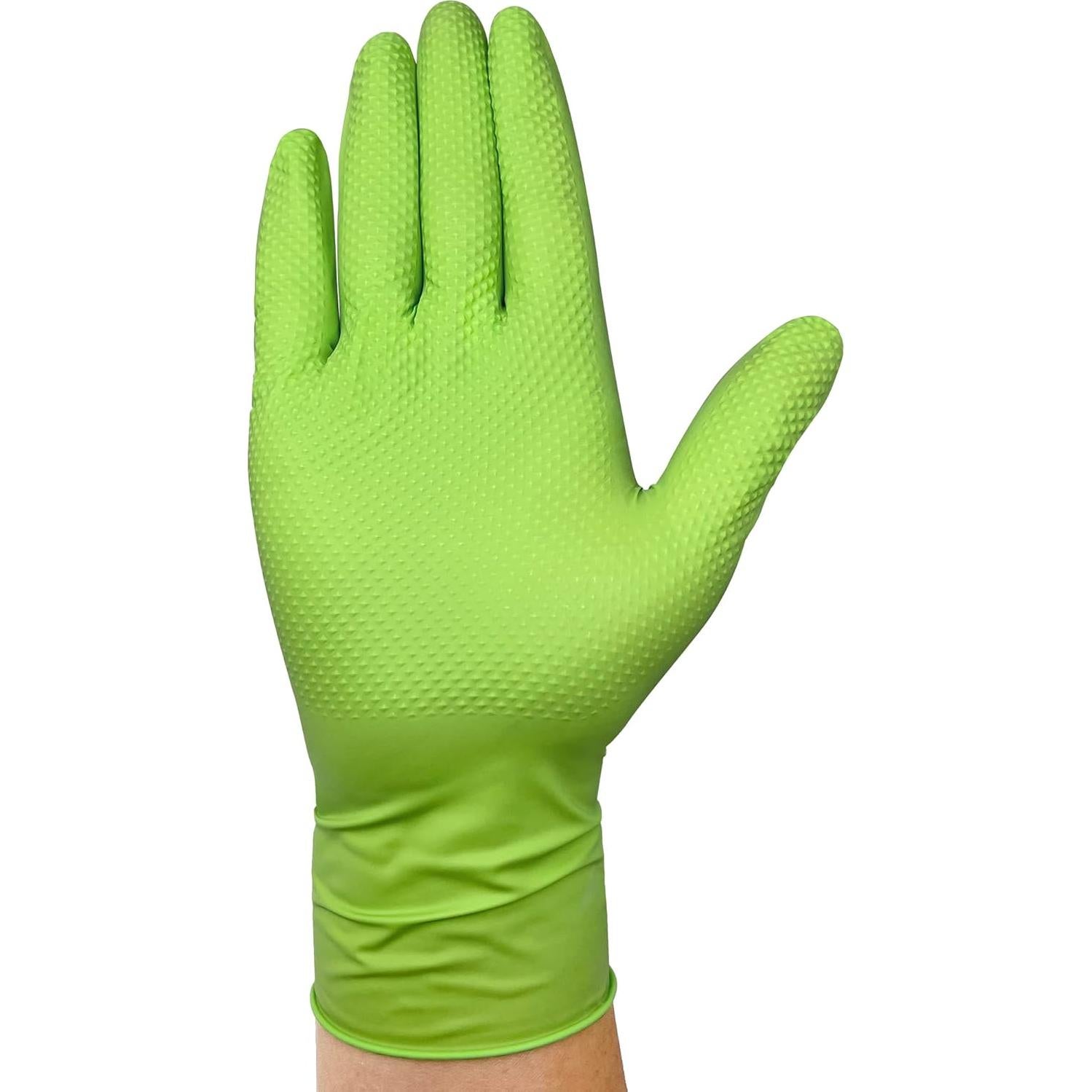Guantes de Nitrilo TitanFlex HD45G12 Verde 8-mil Texturizados