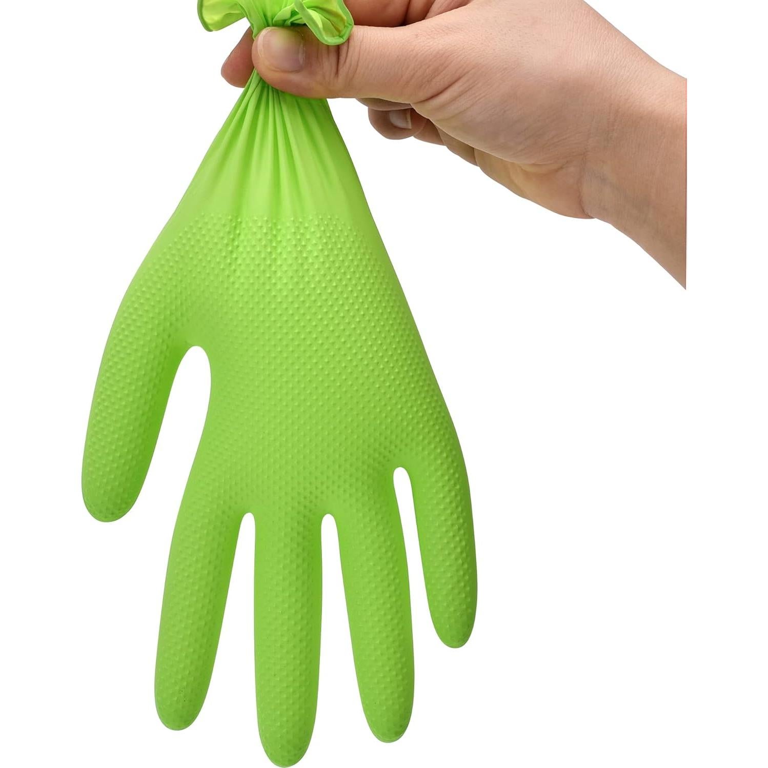 Guantes de Nitrilo TitanFlex HD45G12 Verde 8-mil Texturizados