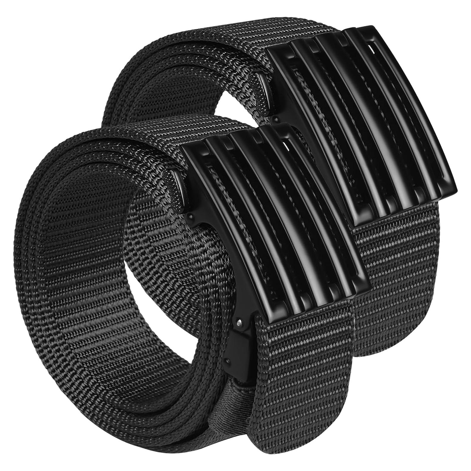 Cinturón de Hombre KingMoore 2 Pack Nylon Ajustable 3,18 cm