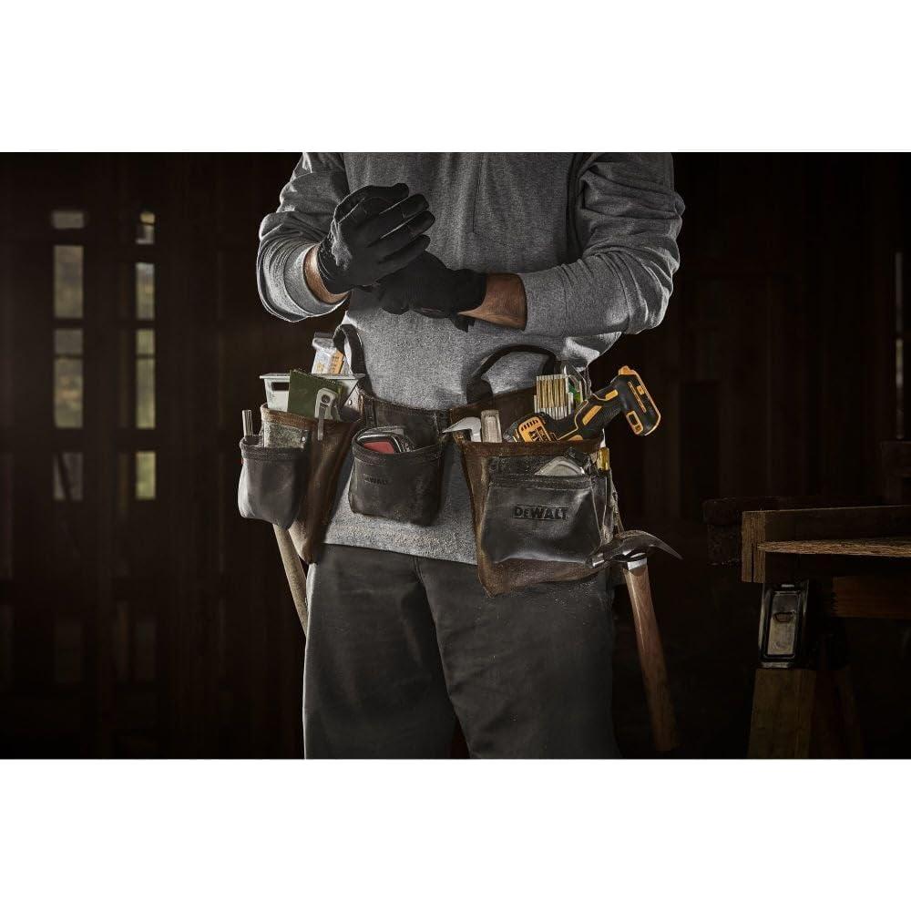 Cinturón de herramientas DEWALT, cuero, 11 bolsillos