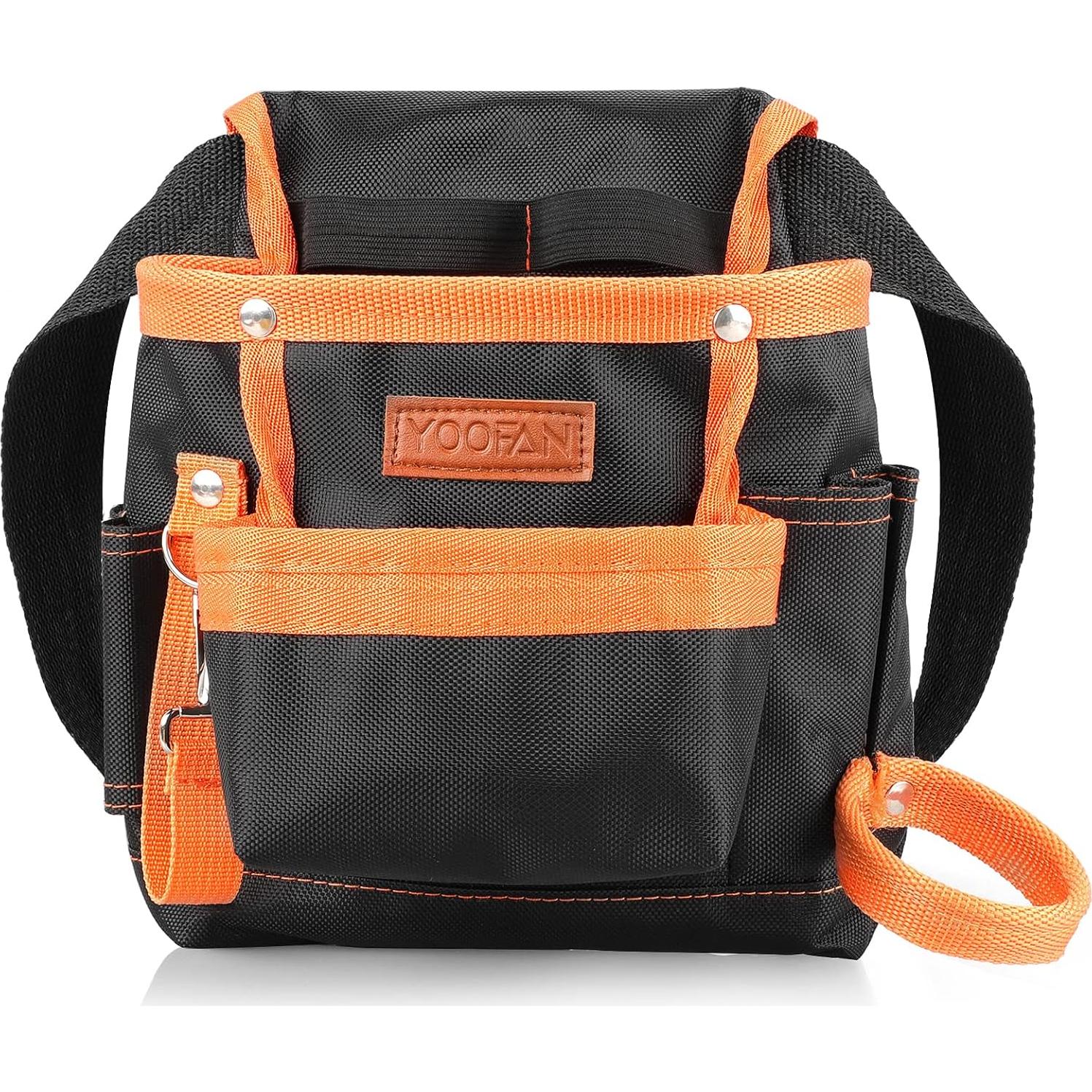 Bolsa de Herramientas YOOFAN Cinturón Naranja 6 Bolsillos