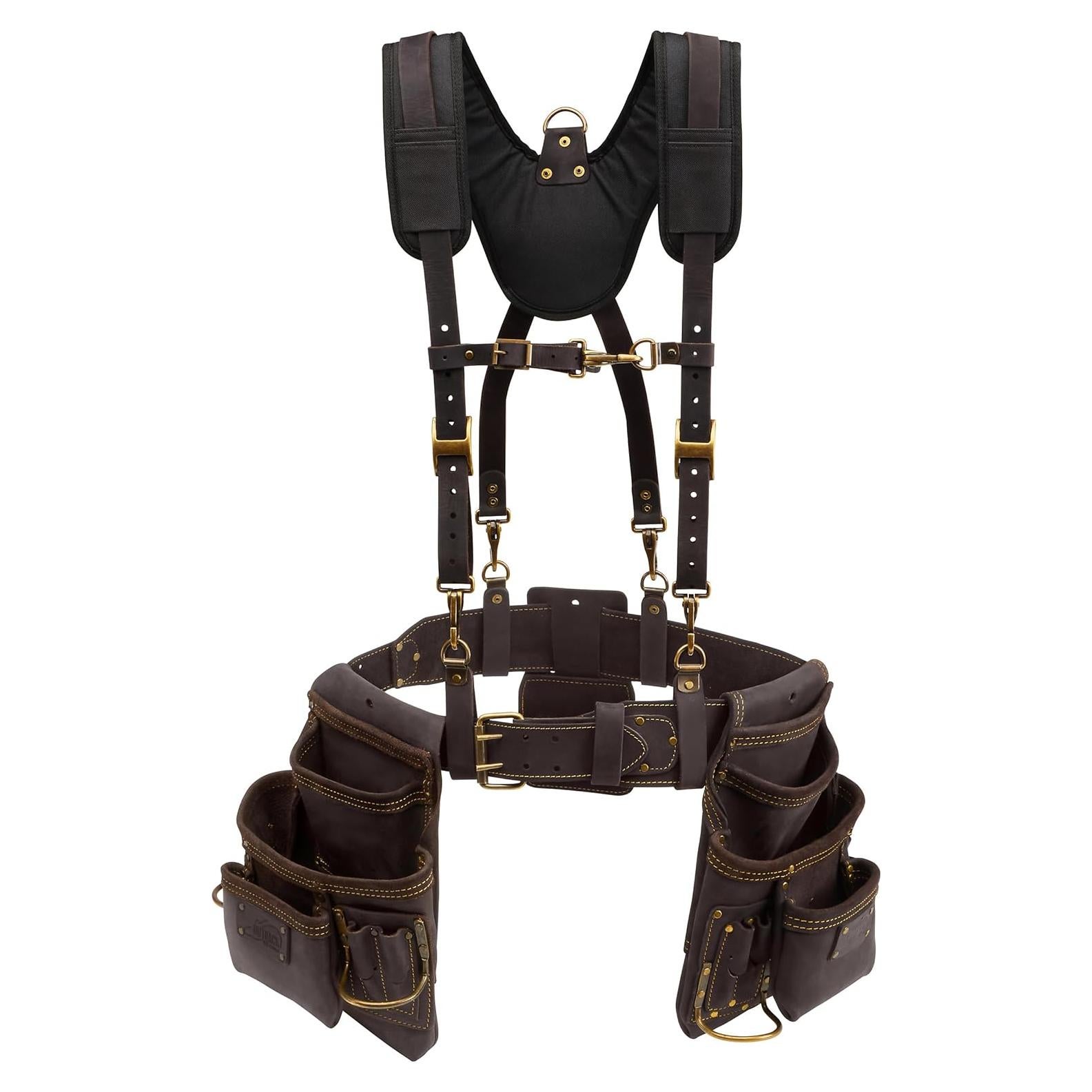 Arnés de Cuero OX Tools con Tirantes Acolchados 7 Bolsillos