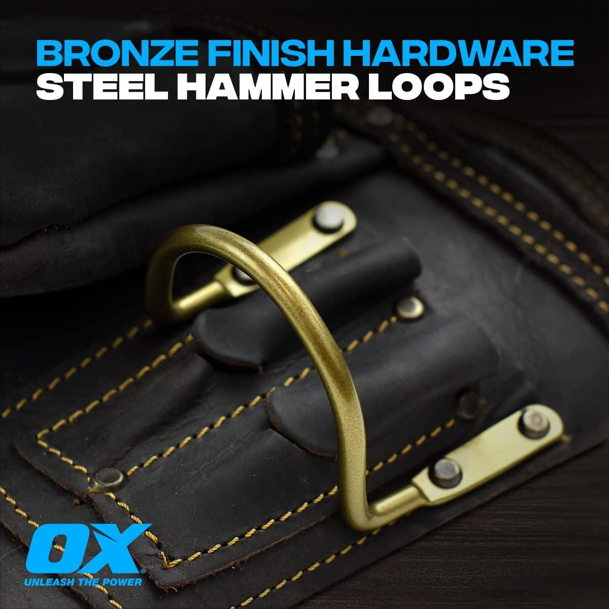 Arnés de Cuero OX Tools con Tirantes Acolchados 7 Bolsillos