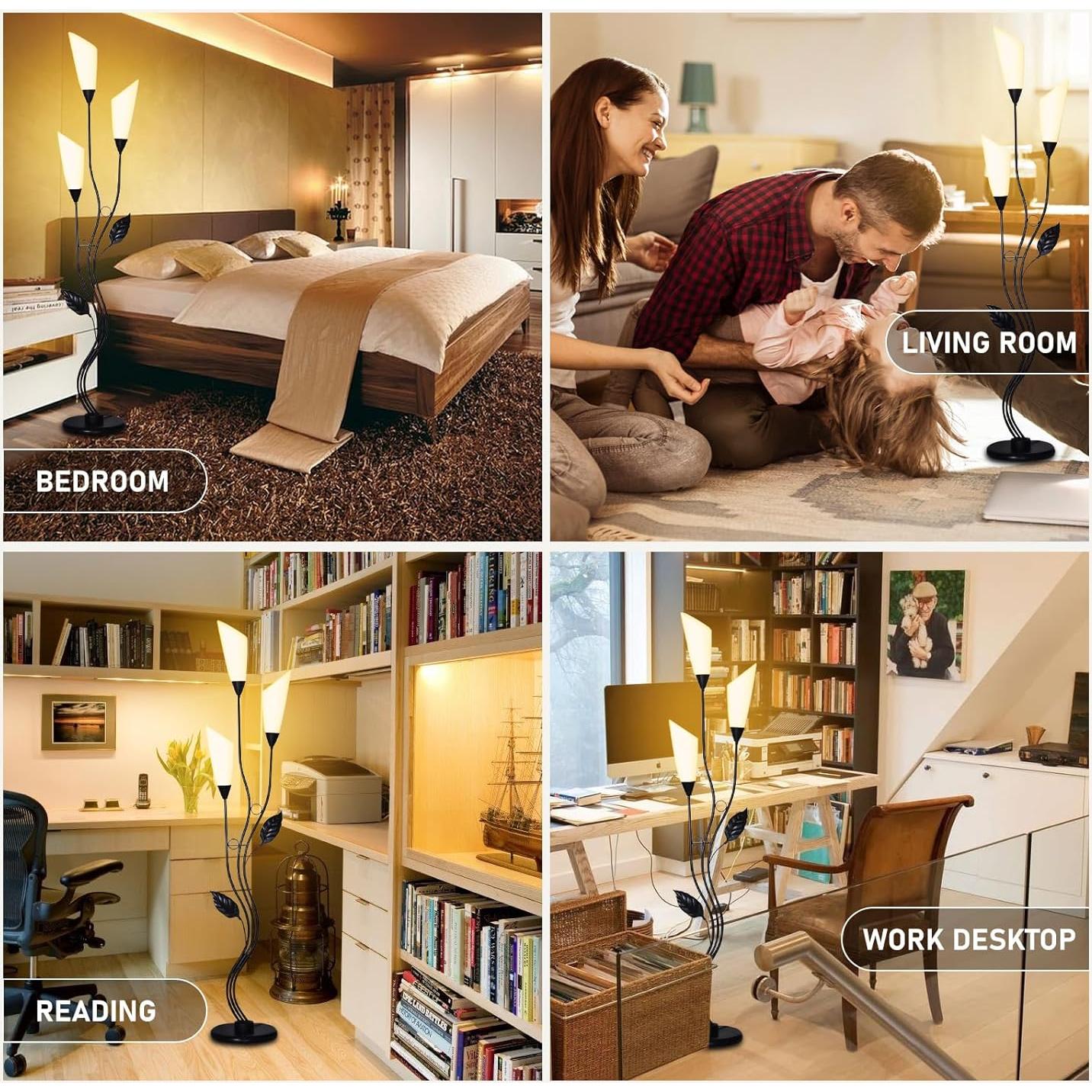 Lámpara de Pie JBZ Flower LED Regulable 1200LM 3 Temperaturas