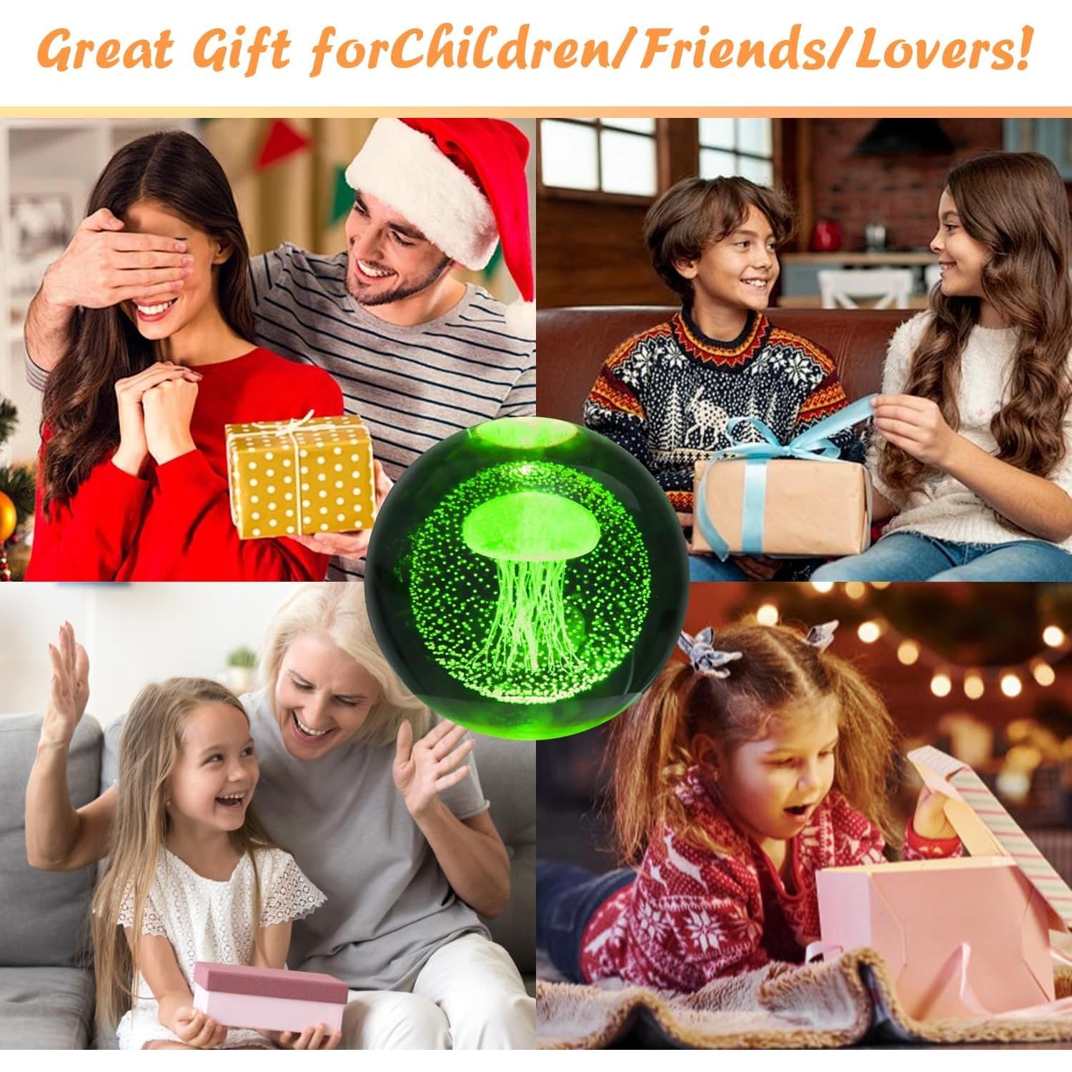 Lámpara 3D Medusa YAZJIWAN 8 cm Cambio de Color LED