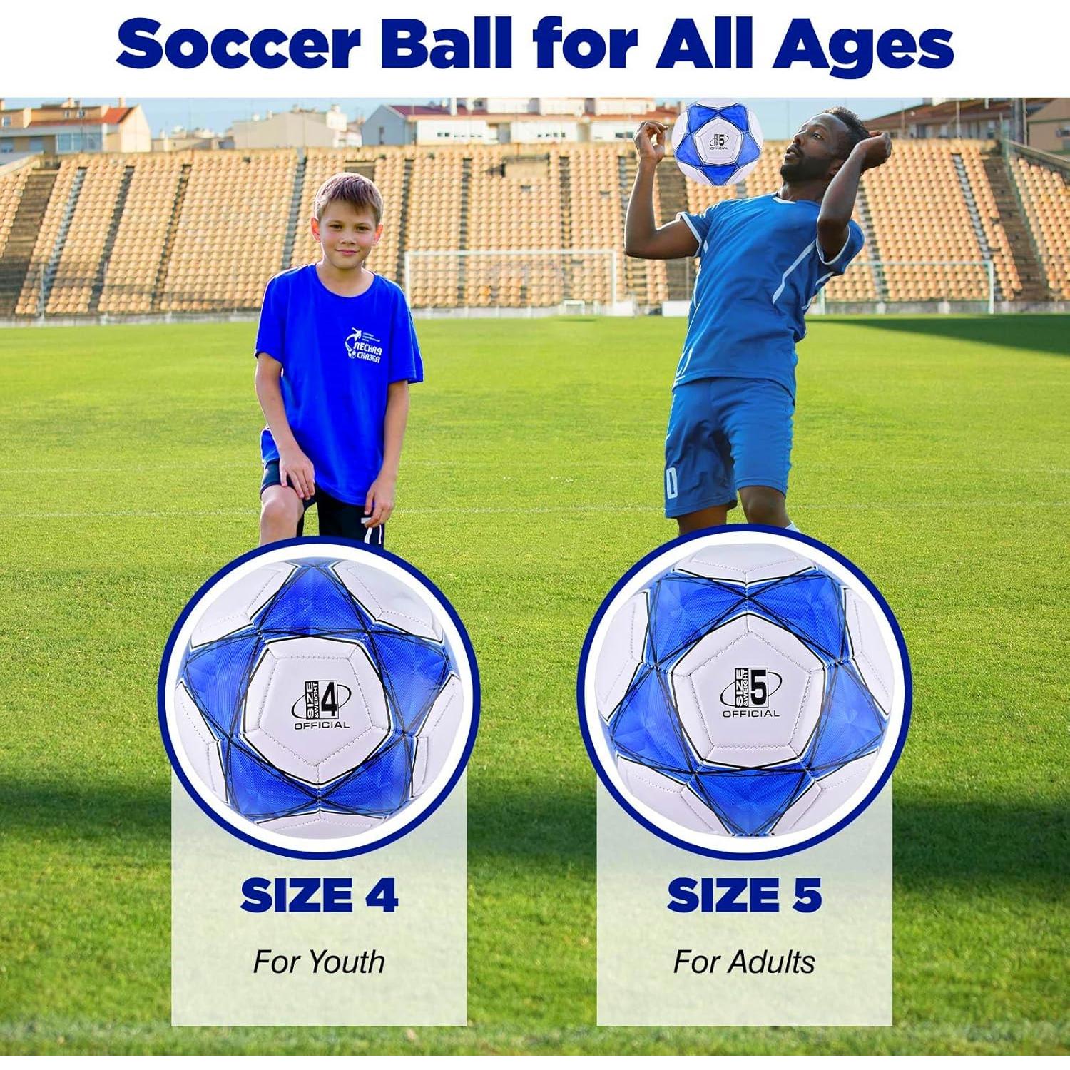 Paquete de 6 Balones de Fútbol ELKCIP Tamaños 3, 4 y 5