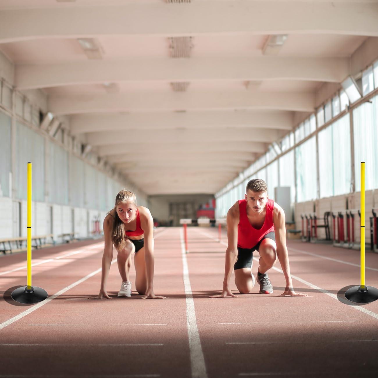 Conjunto de postes de agilidad ASENVER 3.3 FT entrenamiento