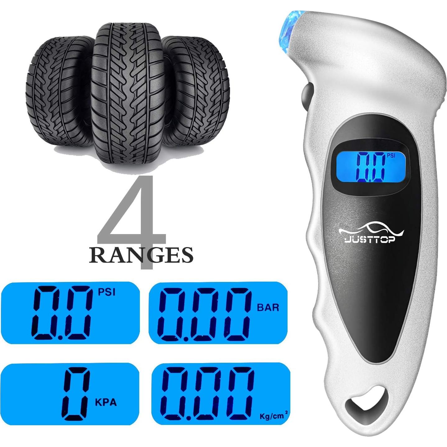 Medidor Digital de Presión de Neumáticos JUSTTOP 150 PSI