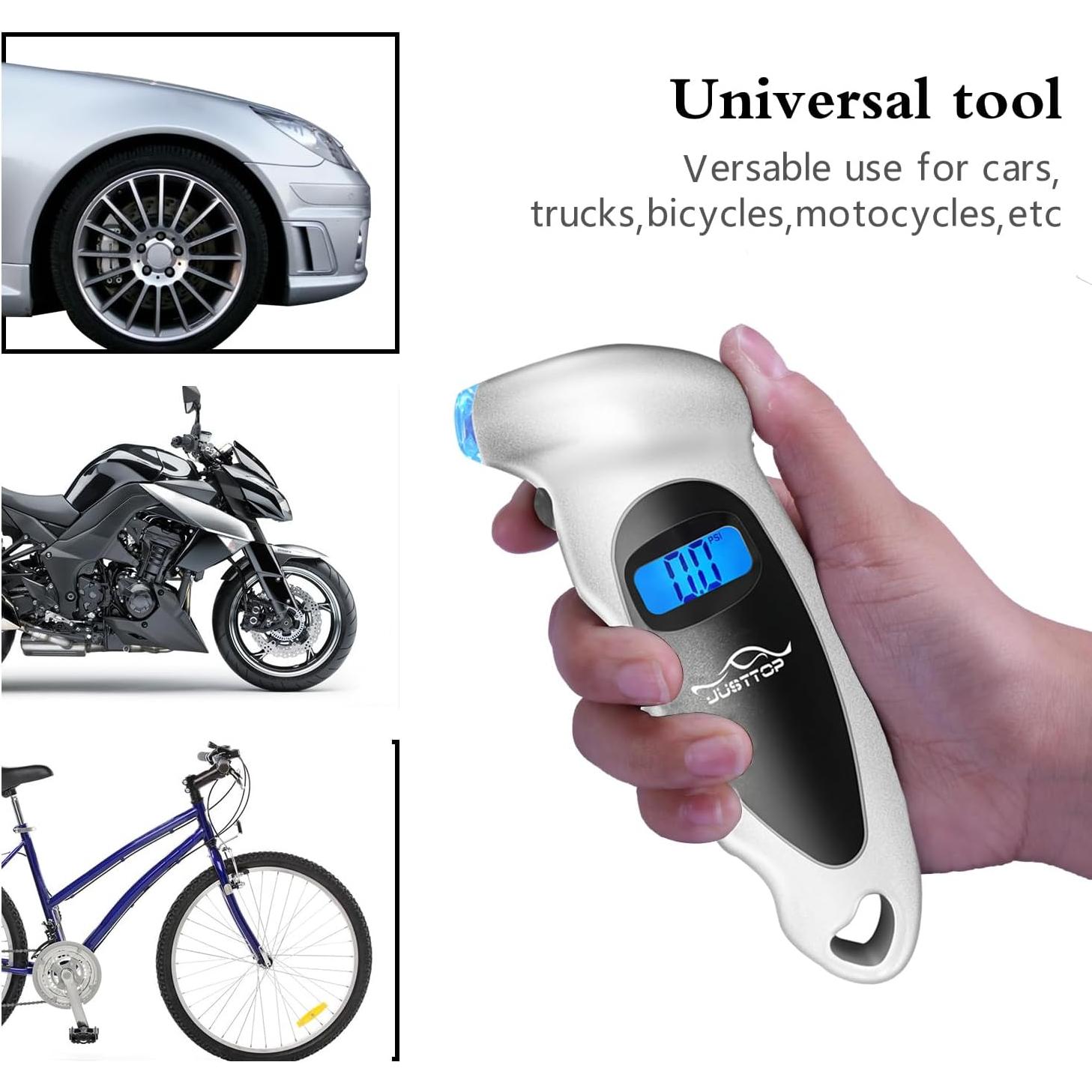 Medidor Digital de Presión de Neumáticos JUSTTOP 150 PSI