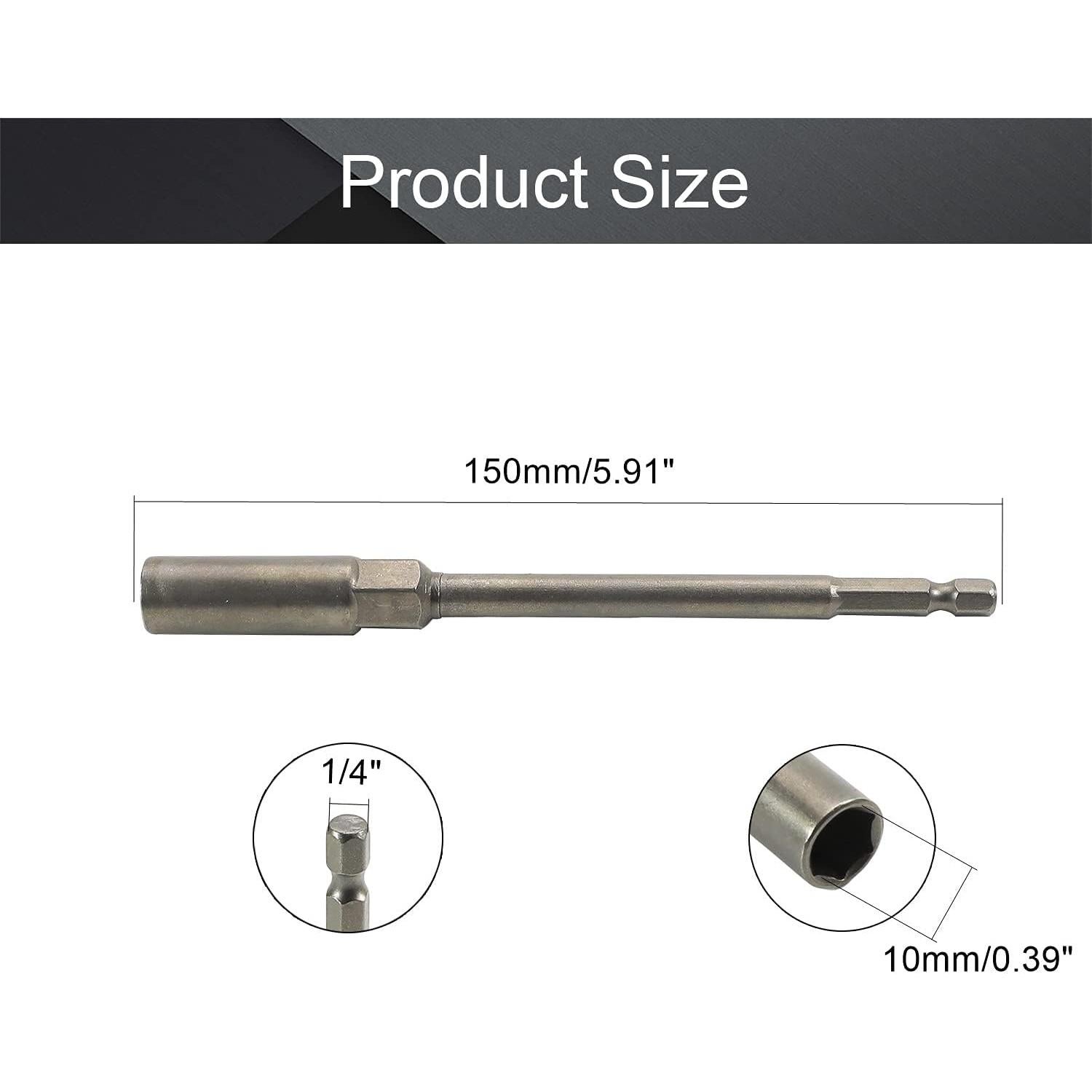 Cambiador Rápido Hexagonal Utoolmart 10mm 150mm Acero