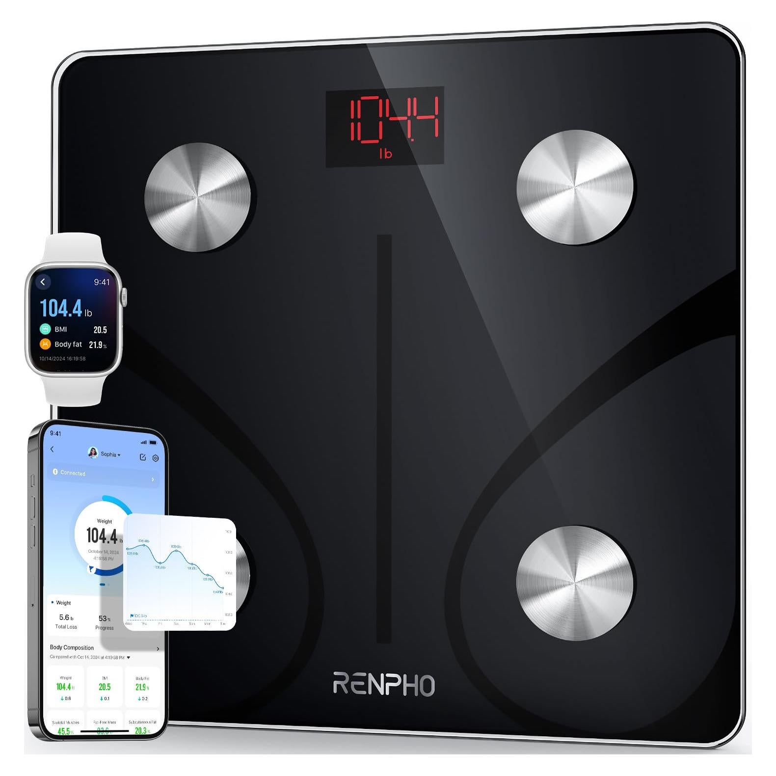 Balanza Inteligente RENPHO BMI Digital Bluetooth 181 kg