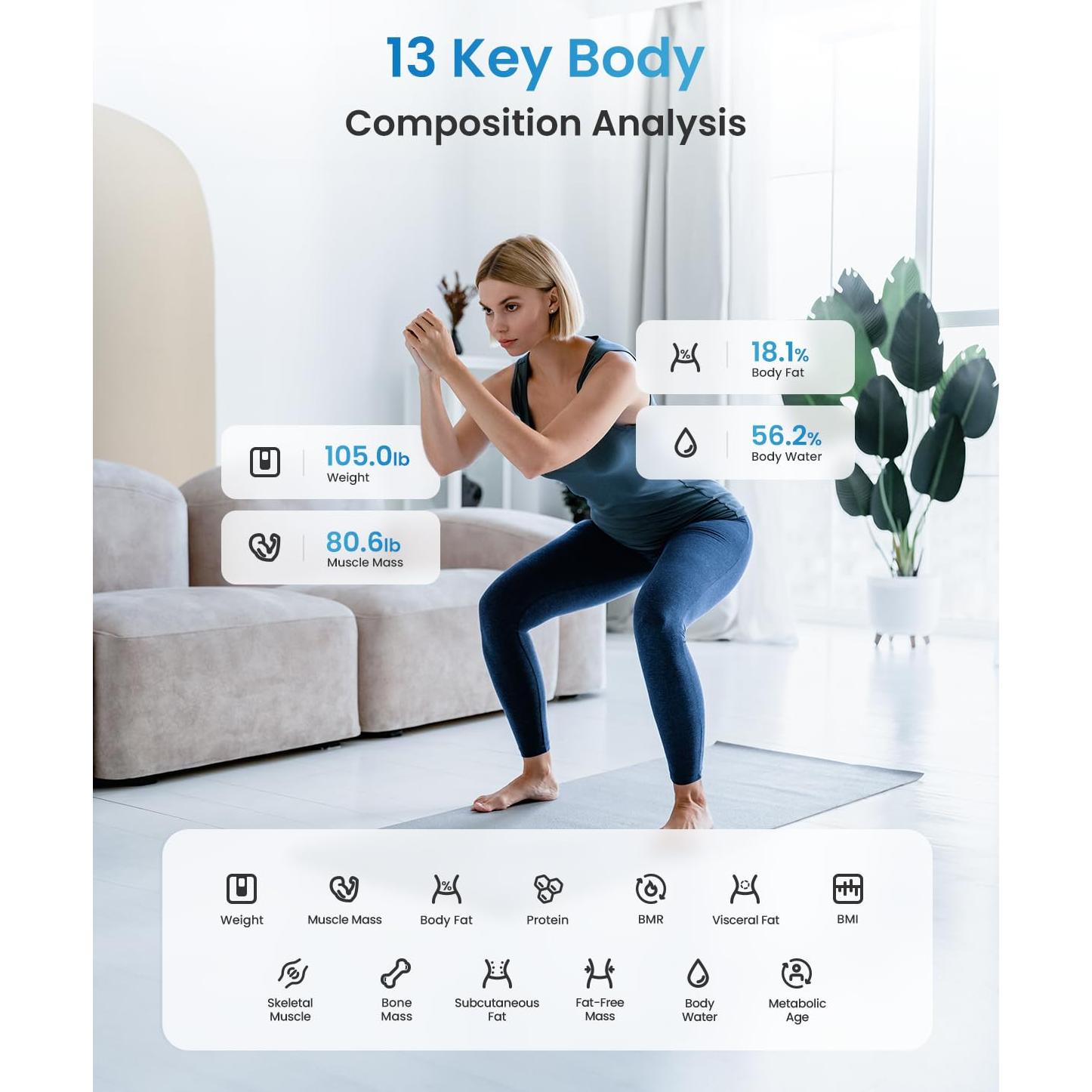 Balanza Inteligente RENPHO BMI Digital Bluetooth 181 kg