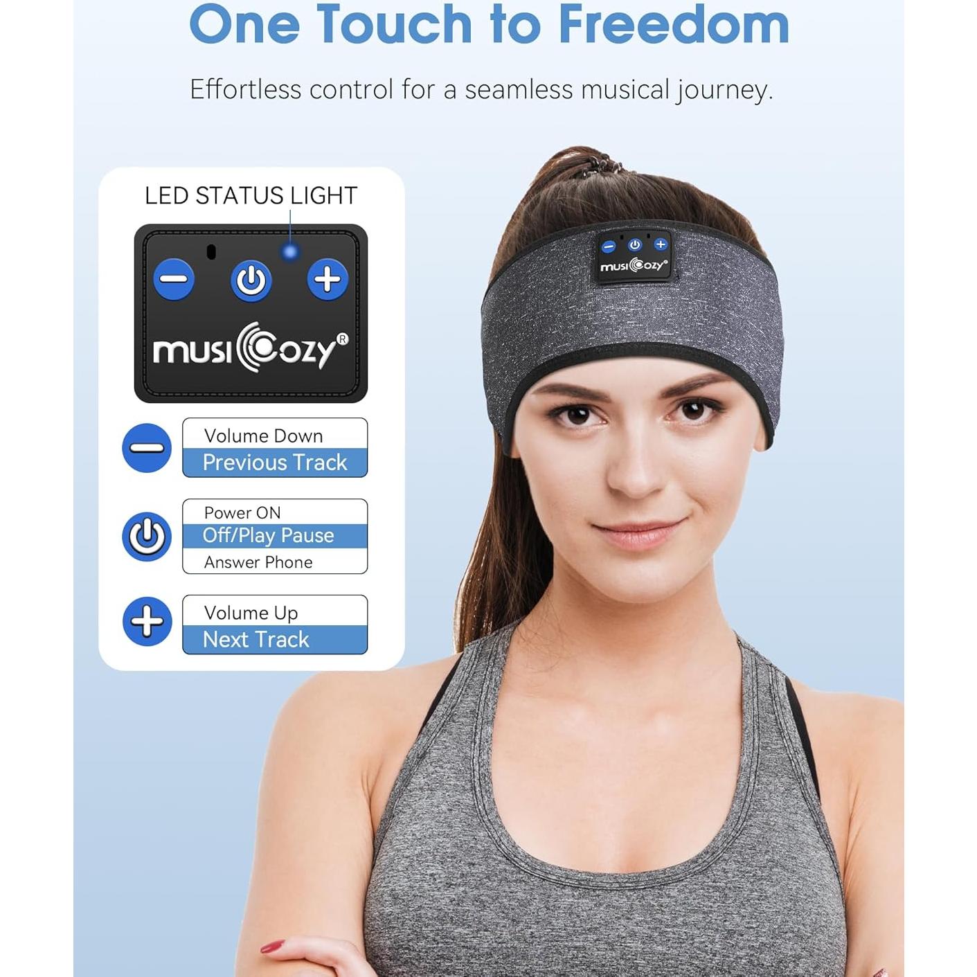 Auriculares Inalámbricos MUSICOZY Banda para la Cabeza Bluetooth 5.4