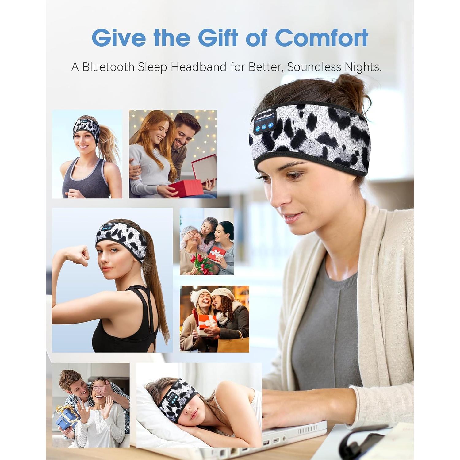 Auriculares Inalámbricos MUSICOZY Banda para Dormir Bluetooth 5.4