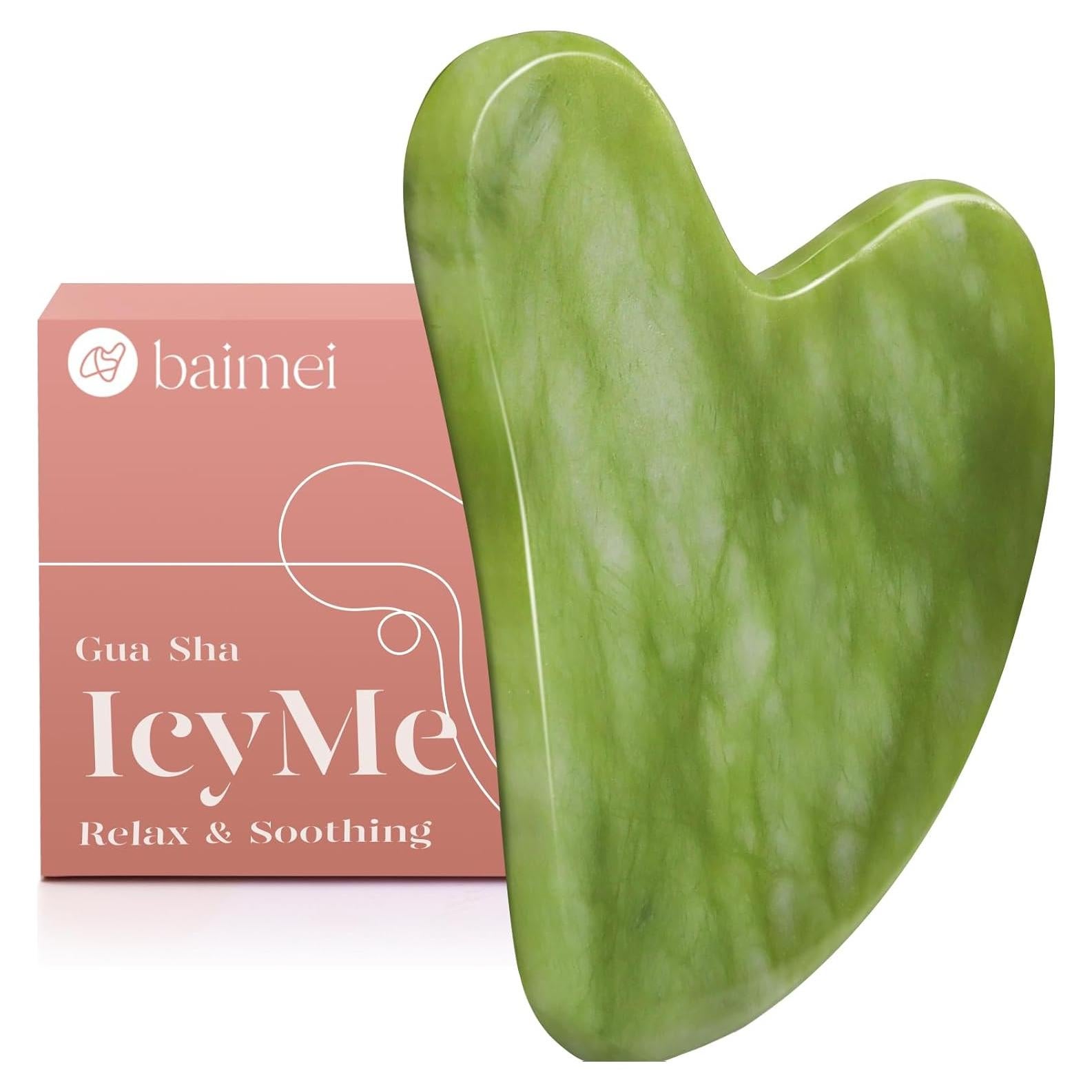 Gua Sha Facial BAIMEI Jade Xiuyan para Cuidado de la Piel