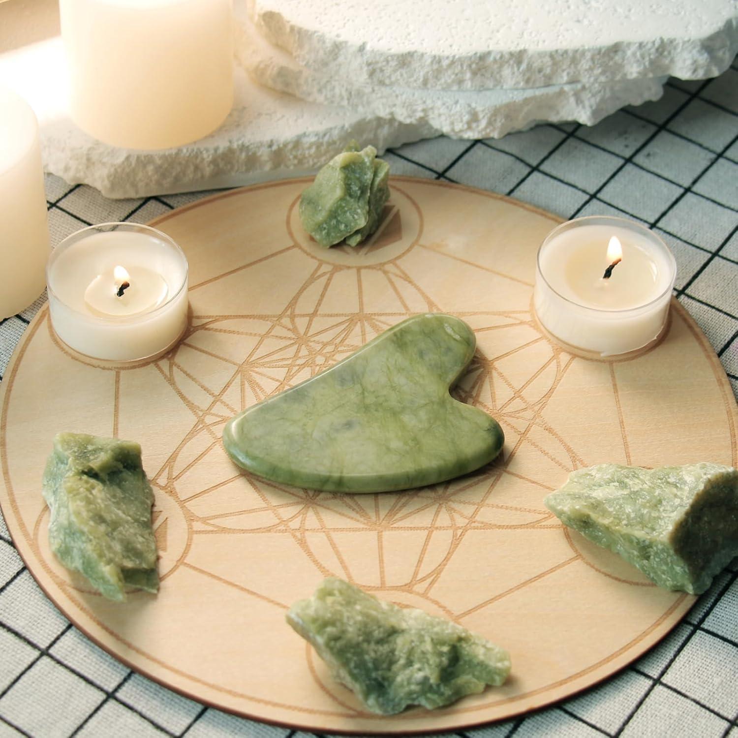 Gua Sha Facial BAIMEI Jade Xiuyan para Cuidado de la Piel