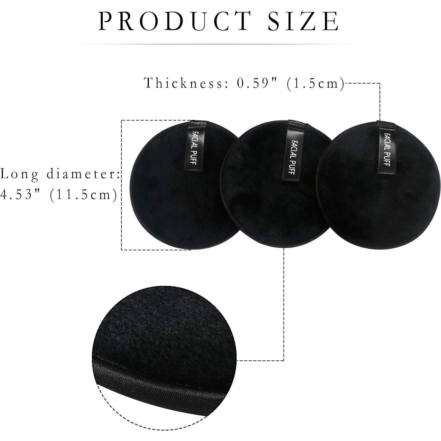 Vtrem Almohadillas Desmaquillantes Reutilizables 3 PCs Microfibra