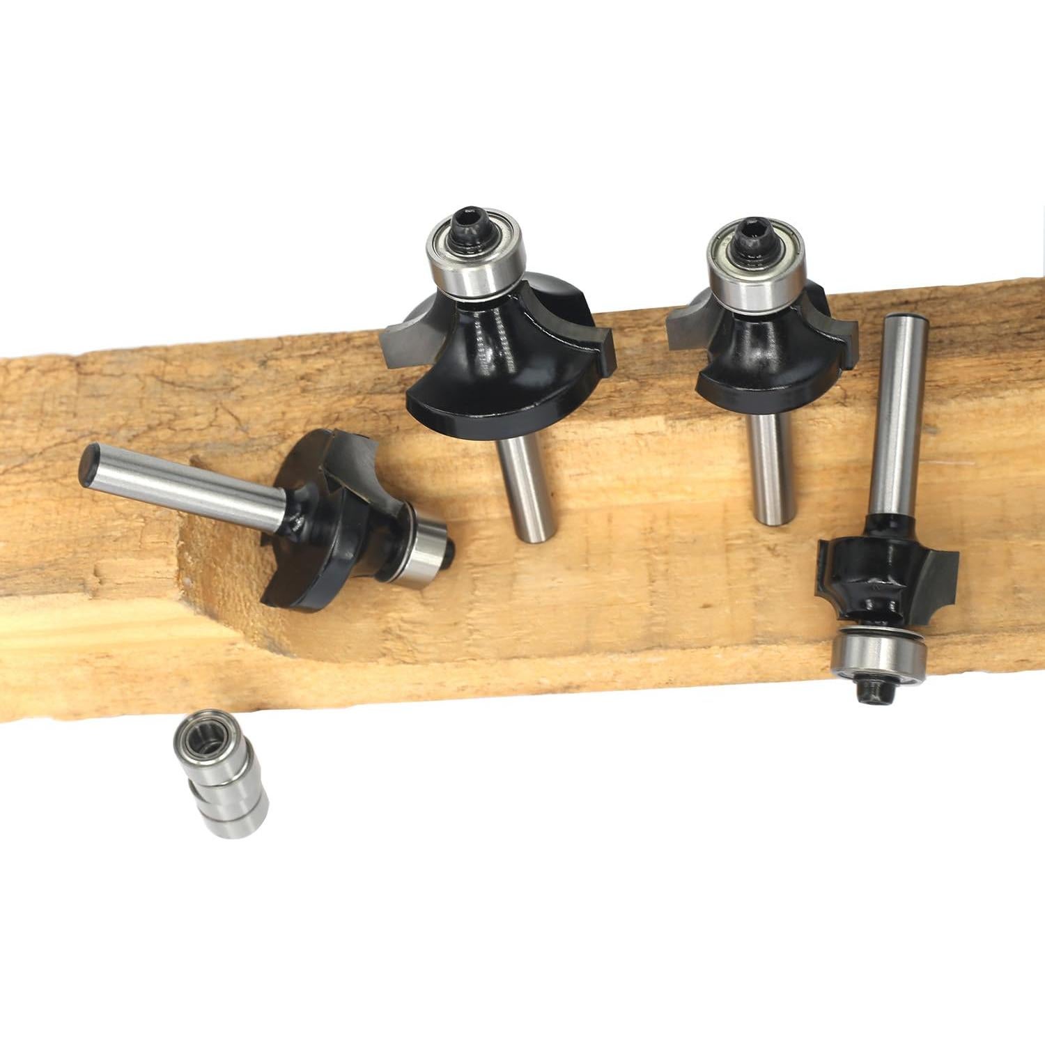 Juego de 4 Brocas Redondeadas Akylin Eje 1/4" (6.35mm)