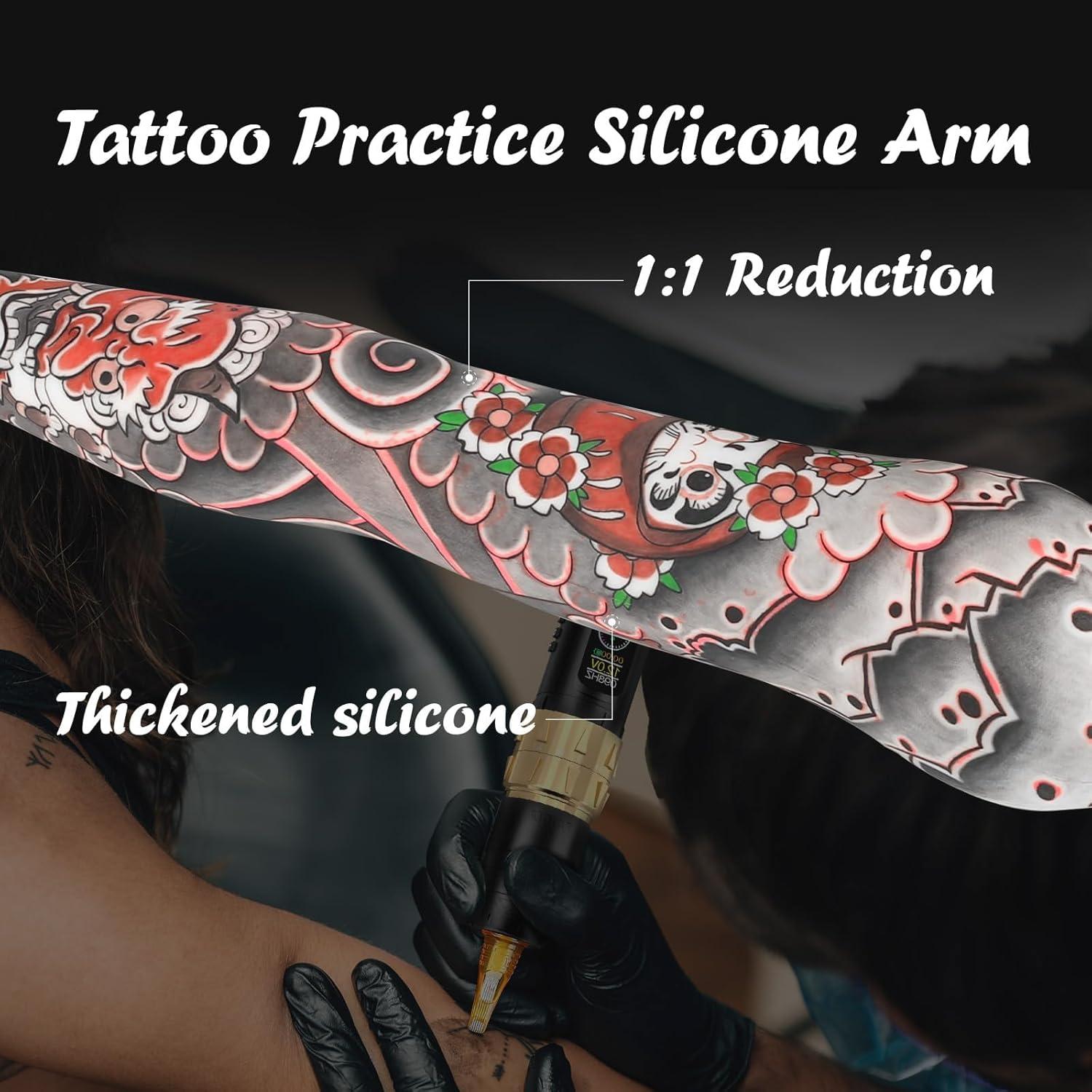 Brazo de Práctica para Tatuajes de Silicona Blanca 1:1