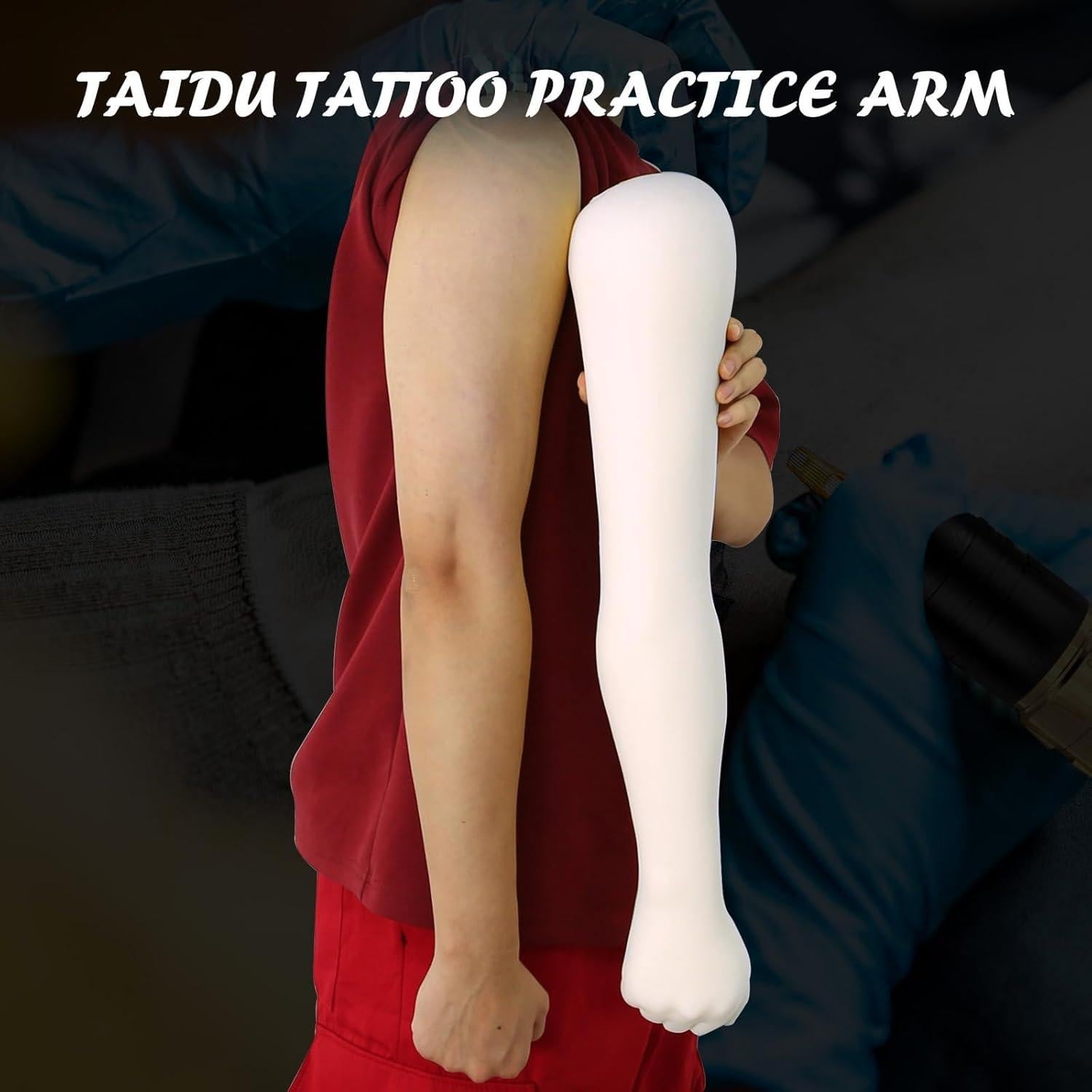 Brazo de Práctica para Tatuajes de Silicona Blanca 1:1