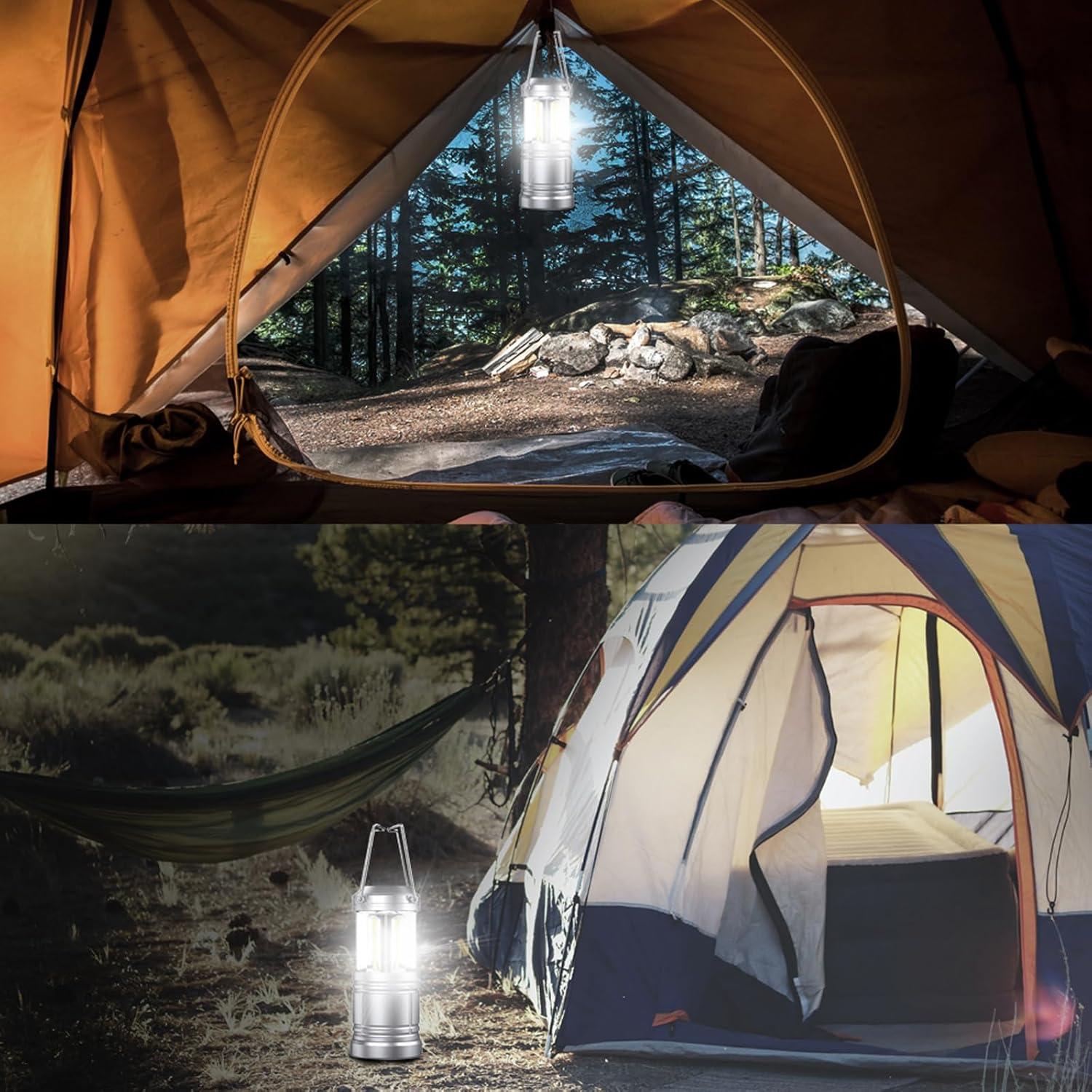 Linterna de Camping LED Decaker, 500 Lúmenes, Paquete de 4