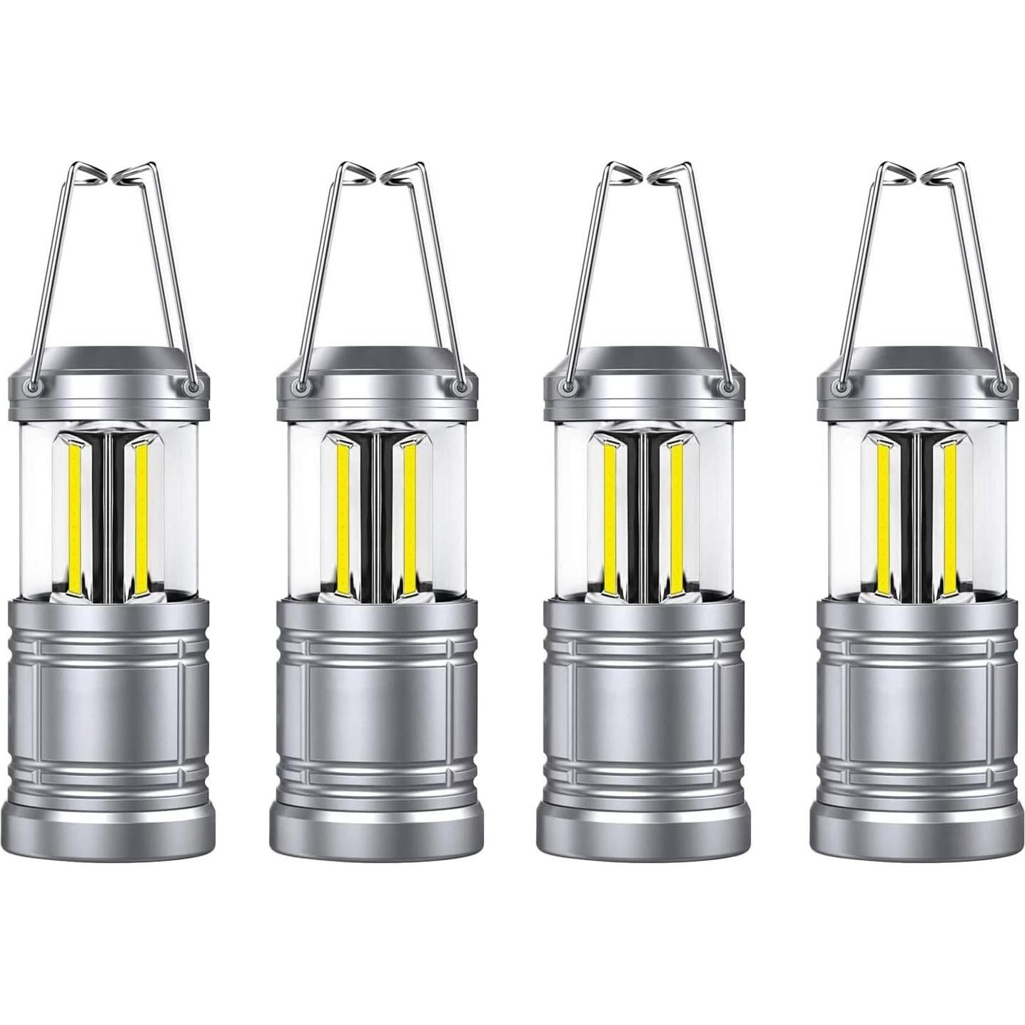 Linterna de Camping LED Decaker, 500 Lúmenes, Paquete de 4