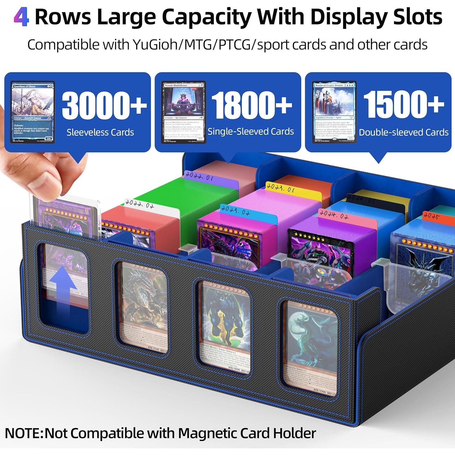 Caja de Almacenamiento de Cartas Miroddi 3000+ con Divisores