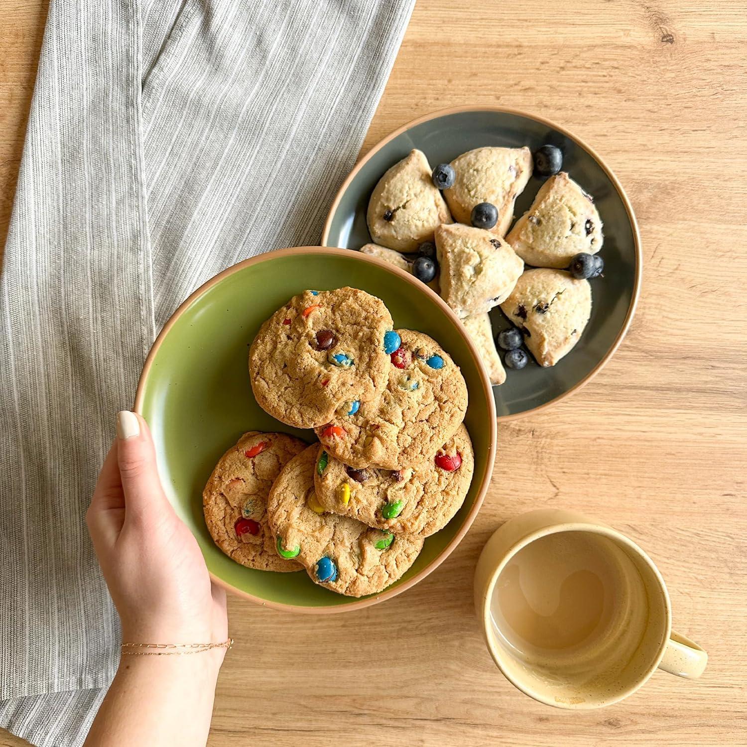 Juego de Platos de Cerámica Mora - Set de 6 - 19.81 cm - Apto Microondas y Lavavajillas