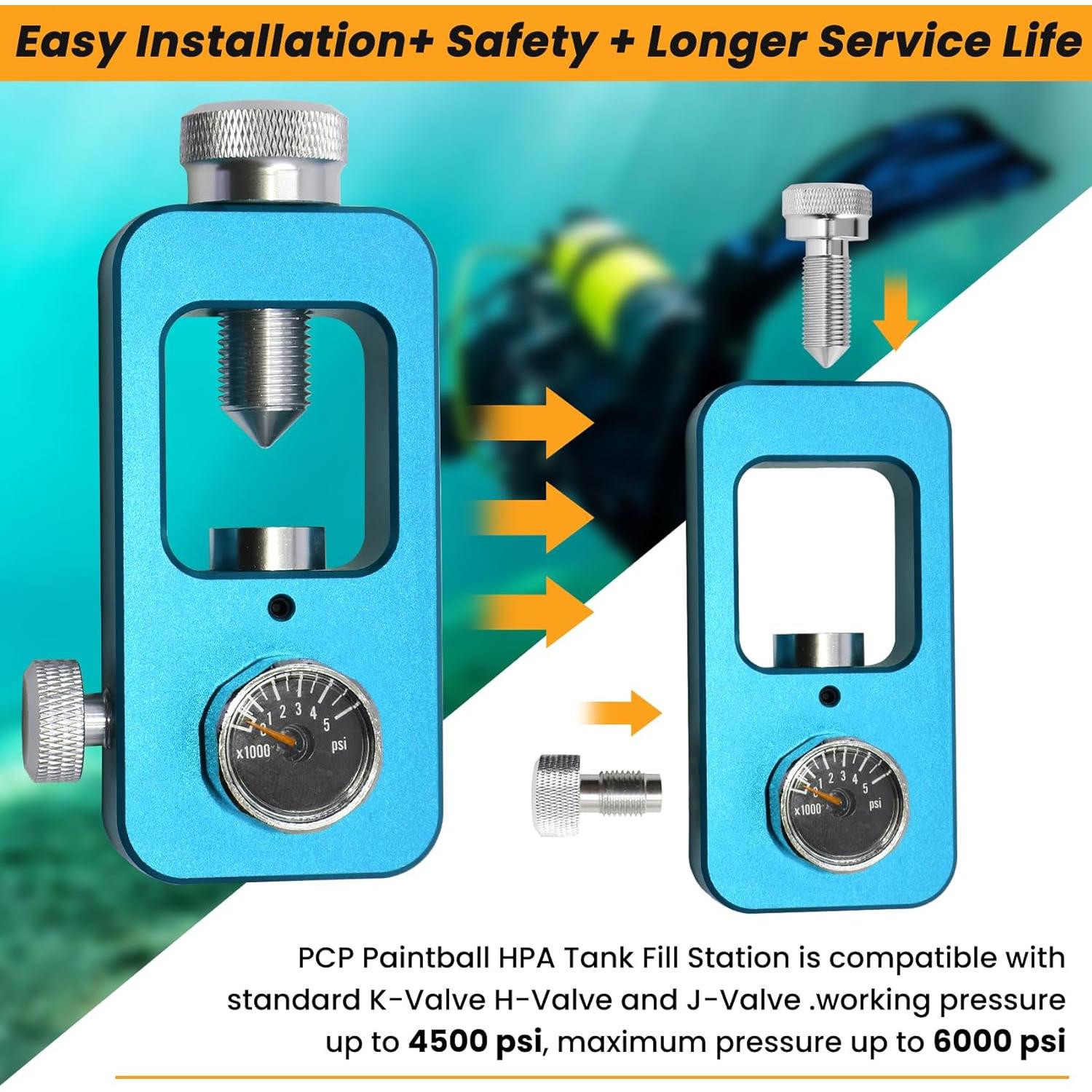 Adaptador de Válvula DIN SUMNEW para Buceo y Paintball