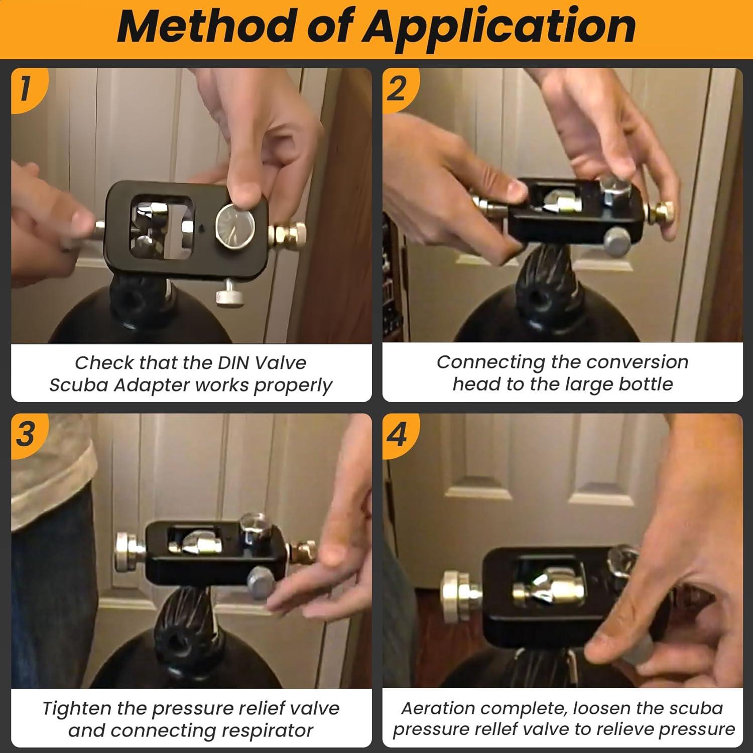 Adaptador de Válvula DIN SUMNEW para Buceo y Paintball