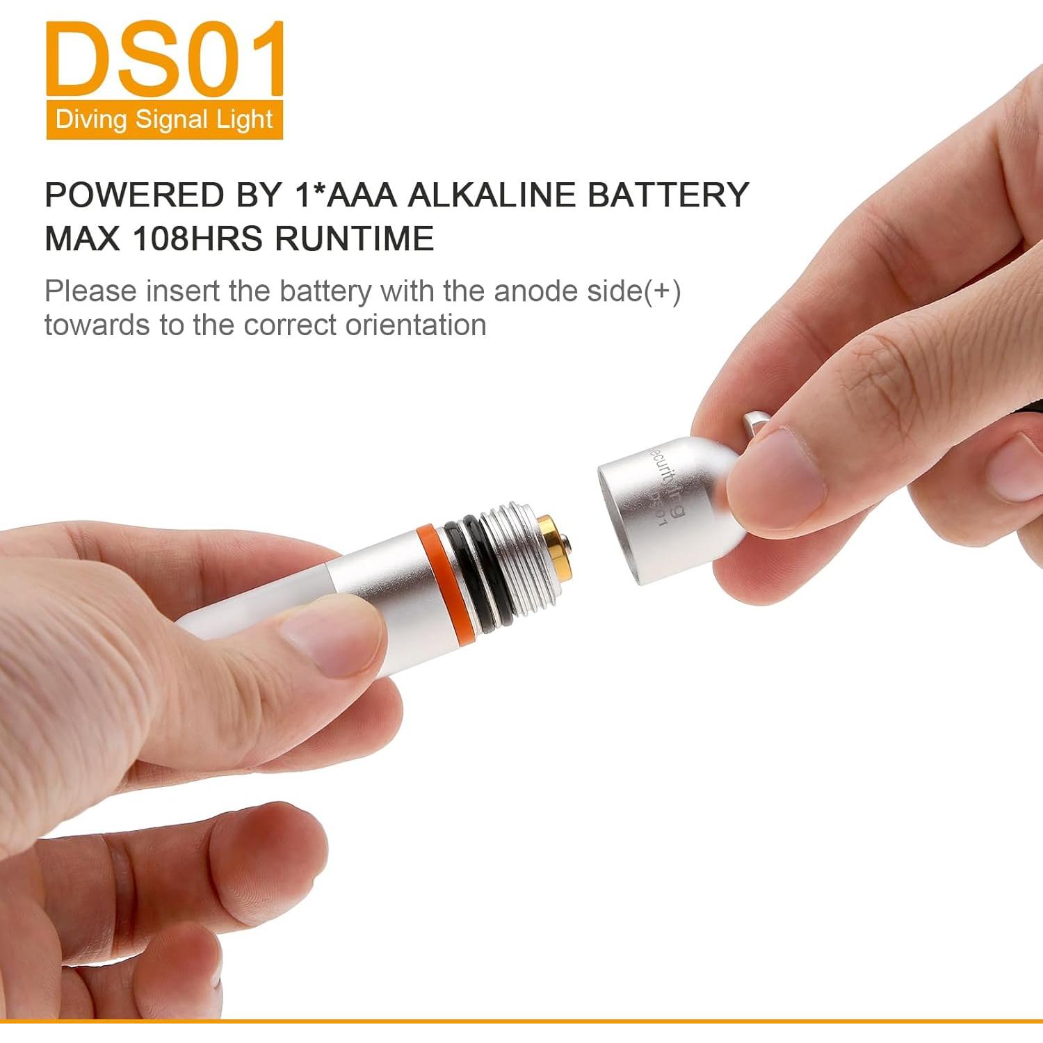 Luz de Señal Estroboscópica SecurityIng Azul para Buceo