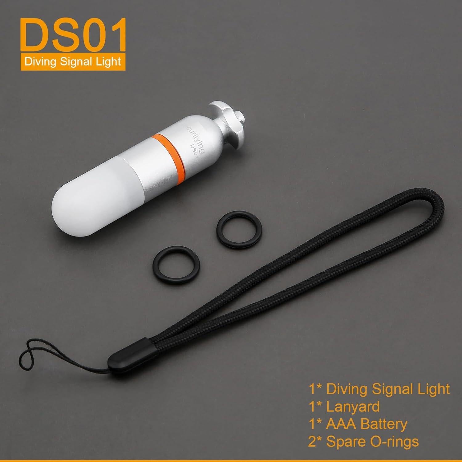 Luz de Señal Estroboscópica SecurityIng Azul para Buceo