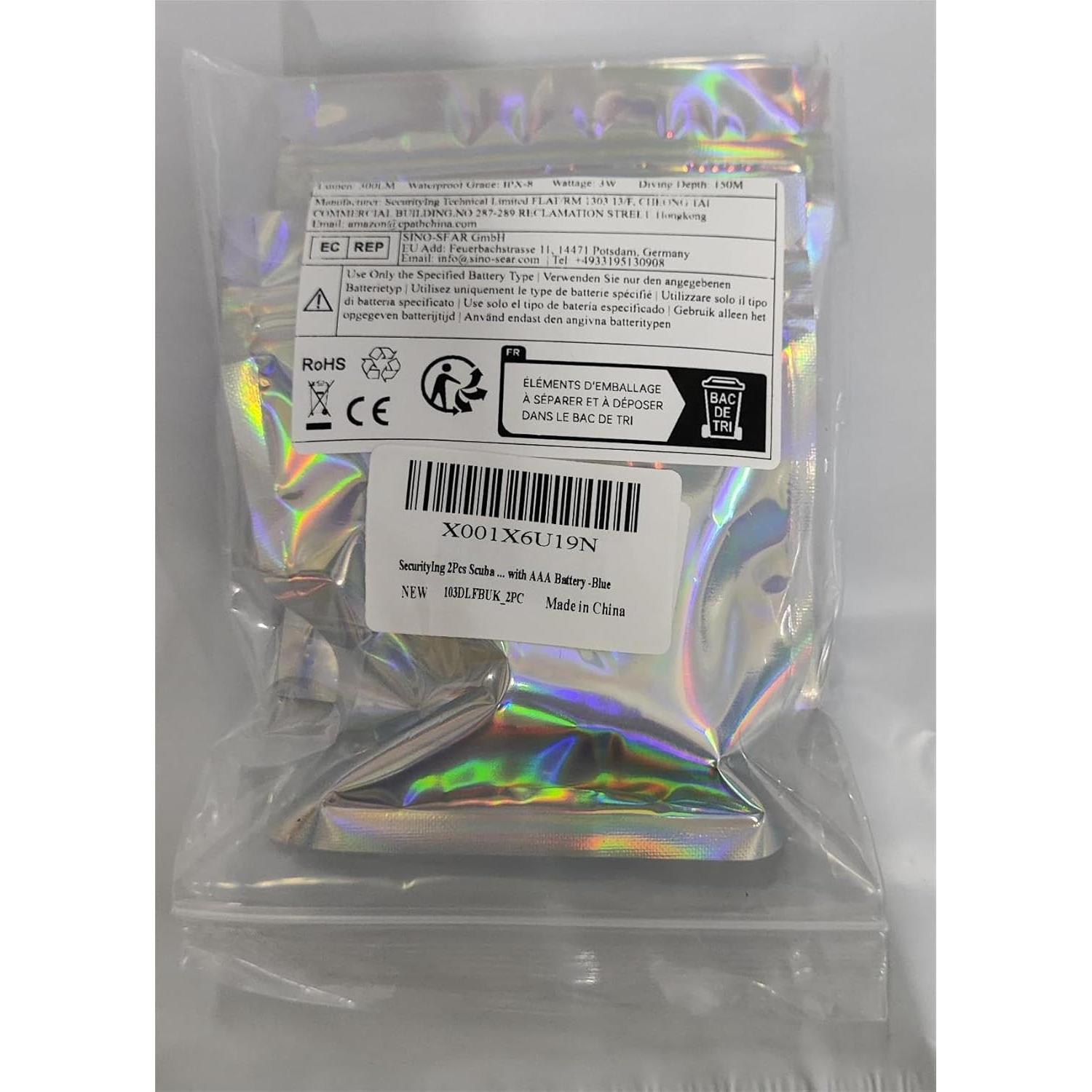 Luz de Señal Estroboscópica SecurityIng Azul para Buceo