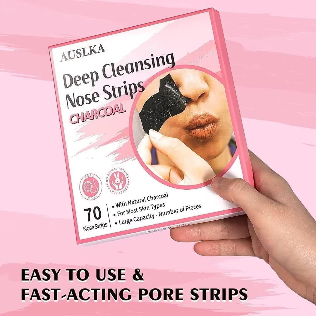Tiras para Puntos Negros AUSLKA - 70 Unidades Carbón Limpieza