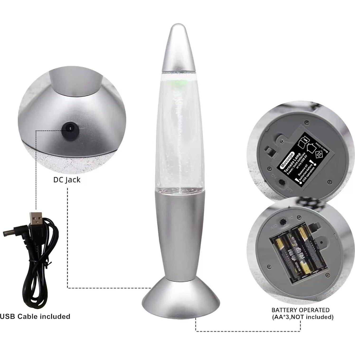 Lámpara Tornado Moooope 35.56cm LED Cambiante USB