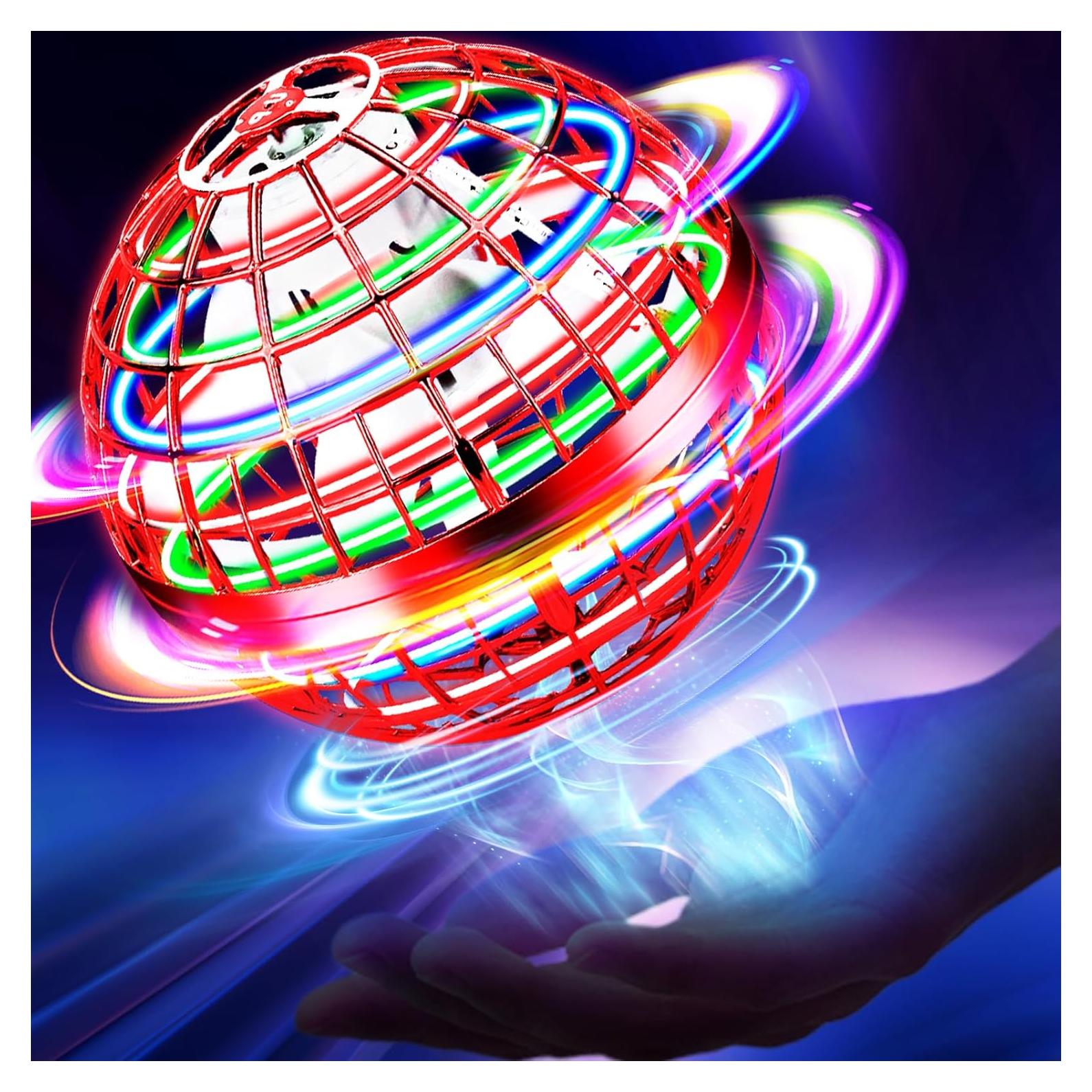 Bola Voladora LED NWLAEWR Mini Drone Rojo Brillante