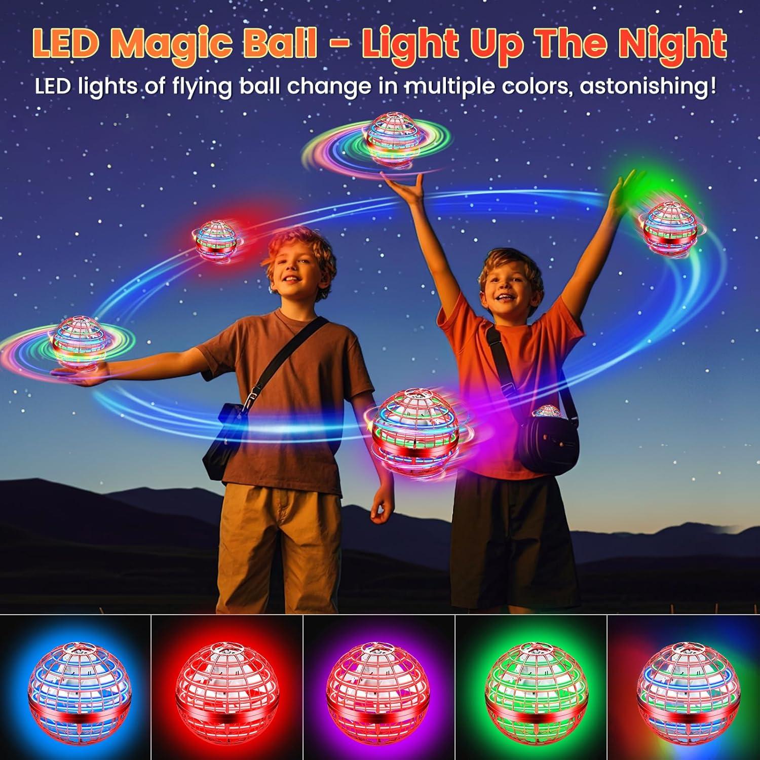 Bola Voladora LED NWLAEWR Mini Drone Rojo Brillante