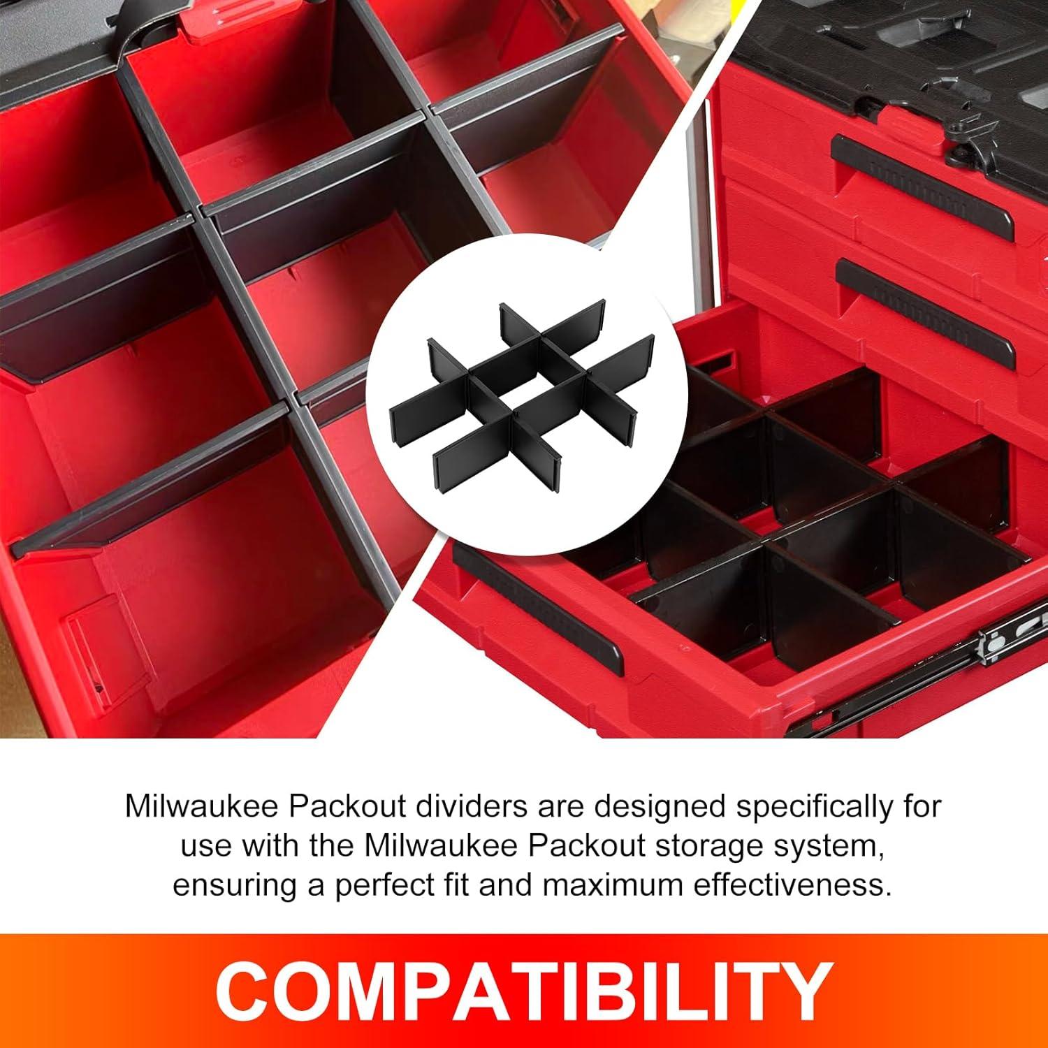 Divisores de Cajón Packout VYH 48-22-8473 Negro - 3 Piezas