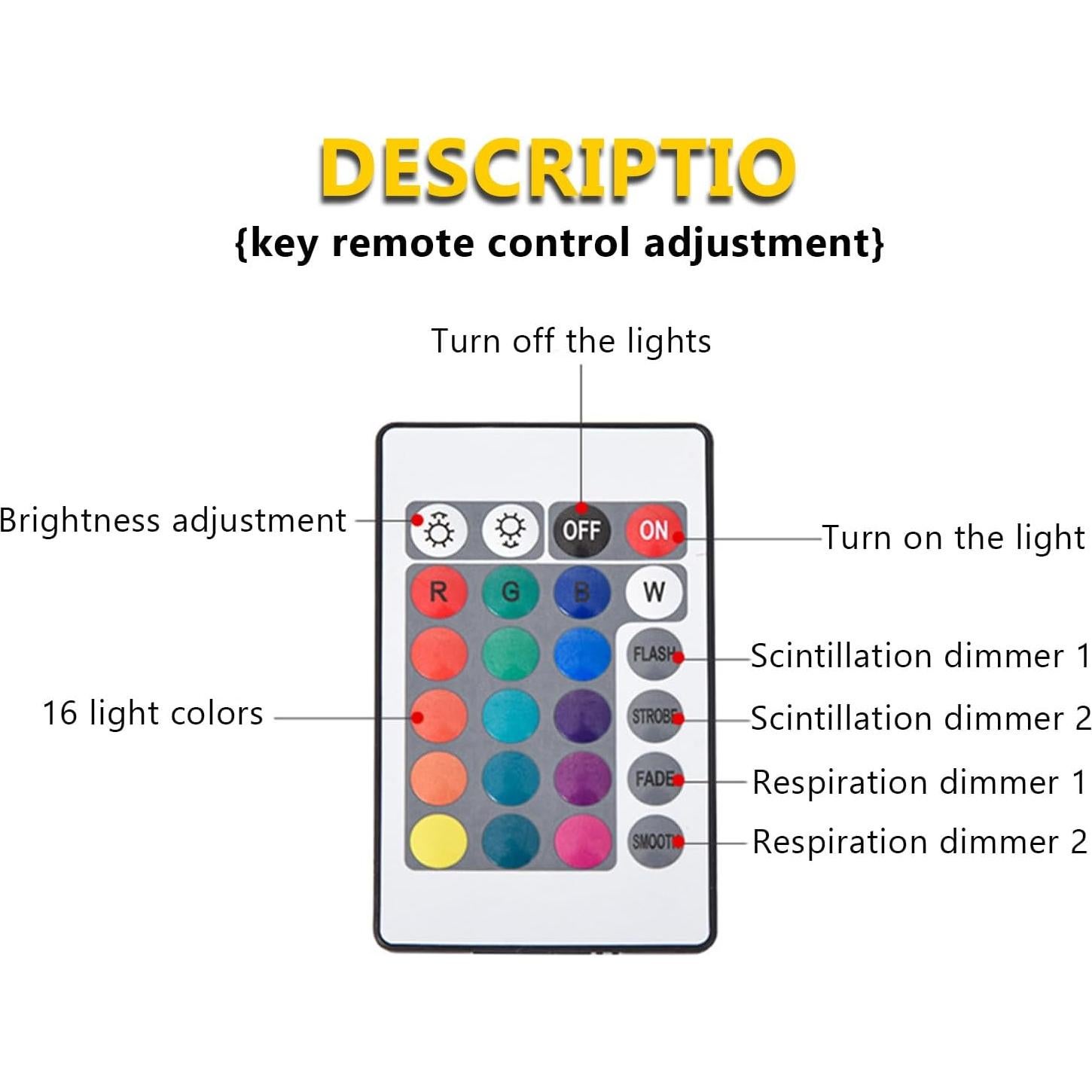 Proyector de Olas del Océano Growalleter 16 Colores Control Remoto
